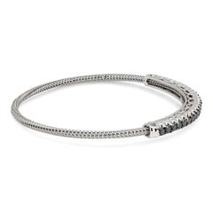 Giovanni Ferraris Black Sapphire 0.98Ct Titanium Spring Bracelet 18K White Gold