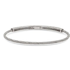 Giovanni Ferraris Diamonds 0.65Ctw Titanium Spring Bracelet 18K White Gold
