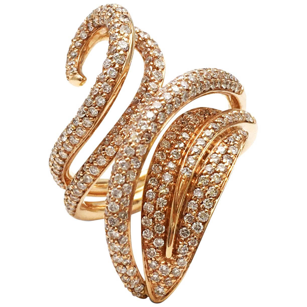 Giovanni Ferraris Rose Gold and Diamond Ring