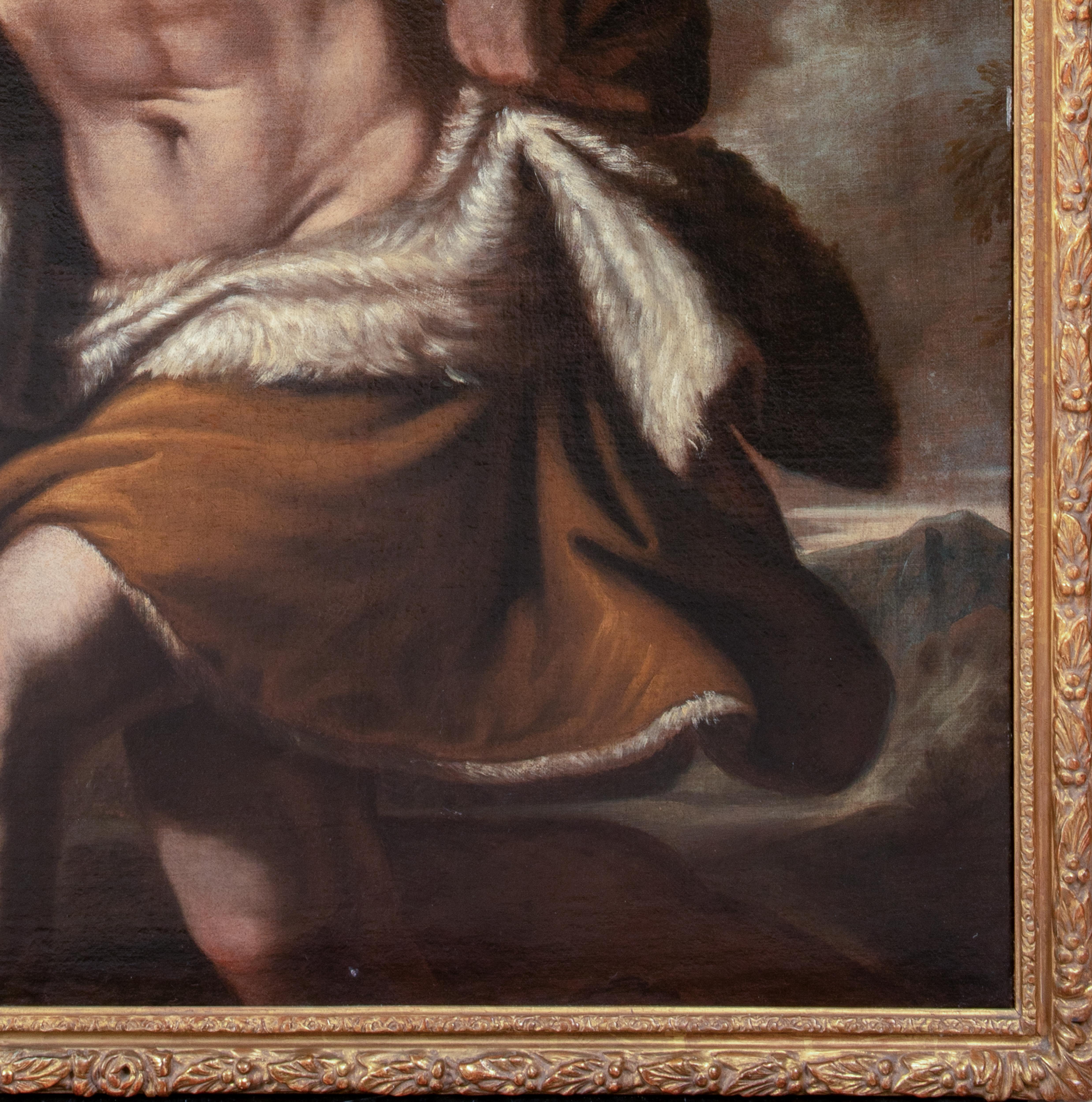 David y la cabeza de Goliat, siglo XVII 

después de GUERCINO (1591-1666)

Enorme Viejo Maestro italiano del siglo XVII de David tras derrotar a Goliat, óleo sobre lienzo. Excelente calidad y estado de conservación. Representación italiana de hacia