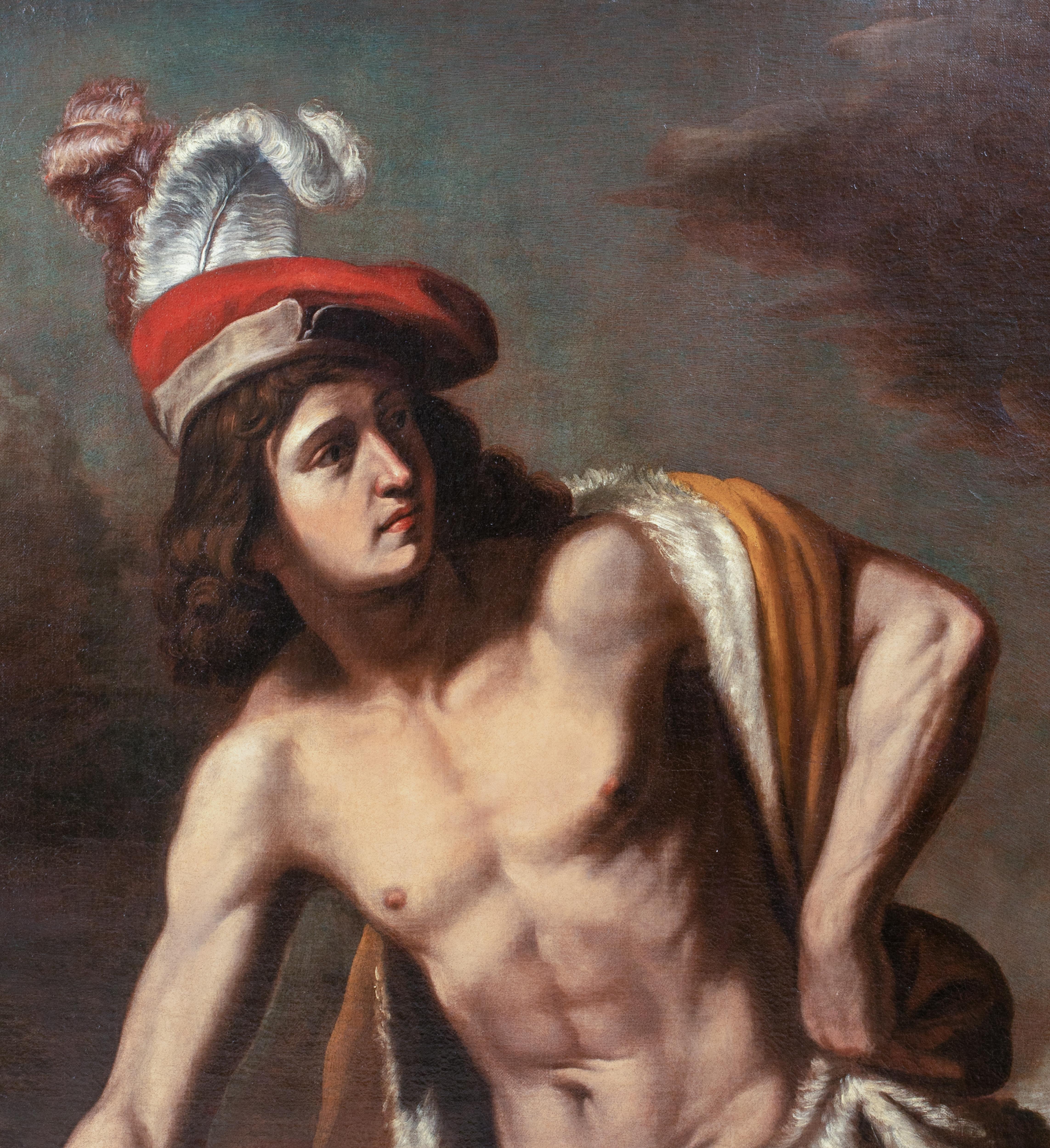 David & the Head Of Goliath, 17th Century - GUERCINO (1591-1666) For Sale 2