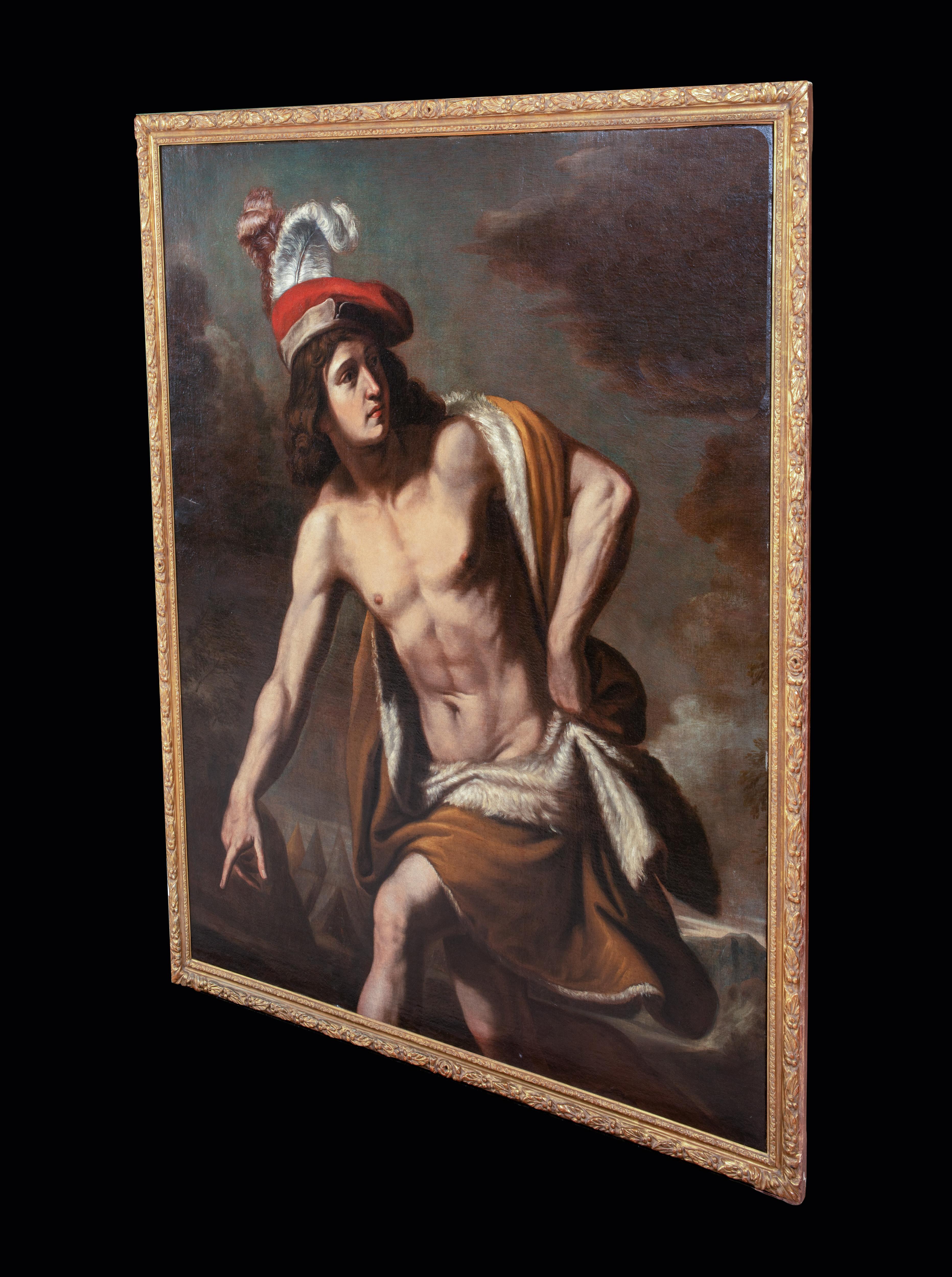 David & the Head Of Goliath, 17th Century - GUERCINO (1591-1666) For Sale 4