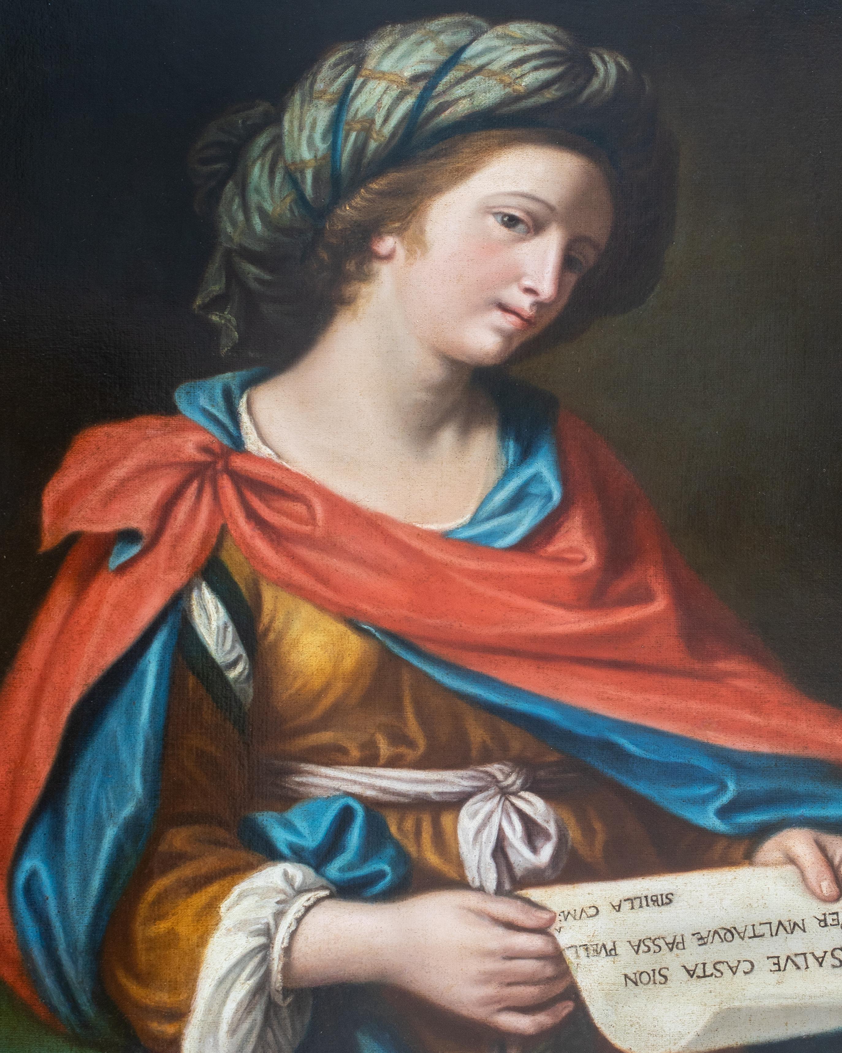 Ritratto della Sibilla persiana, XVII secolo   Scuola di GUERCINO (1591-1666) in vendita 1