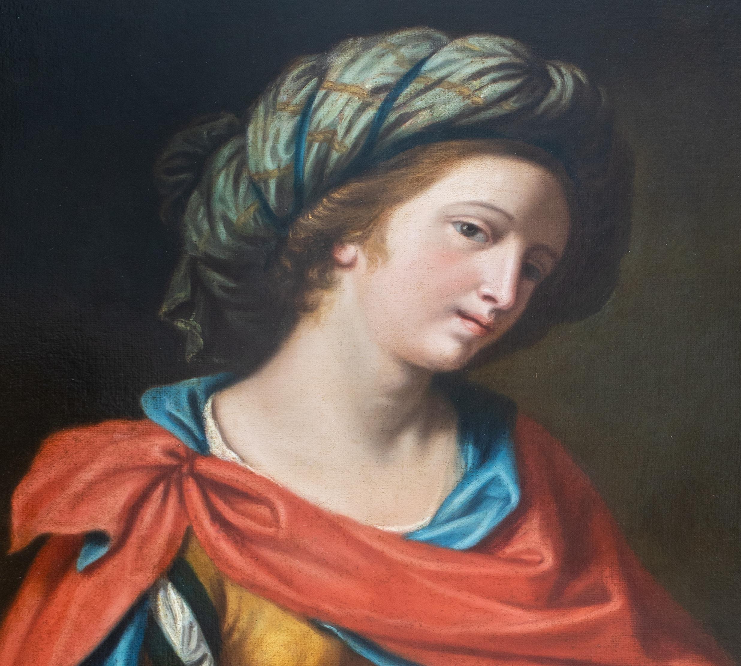 Portrait Of The Persian Sybil, 17th Century   School of GUERCINO (1591-1666) For Sale 4