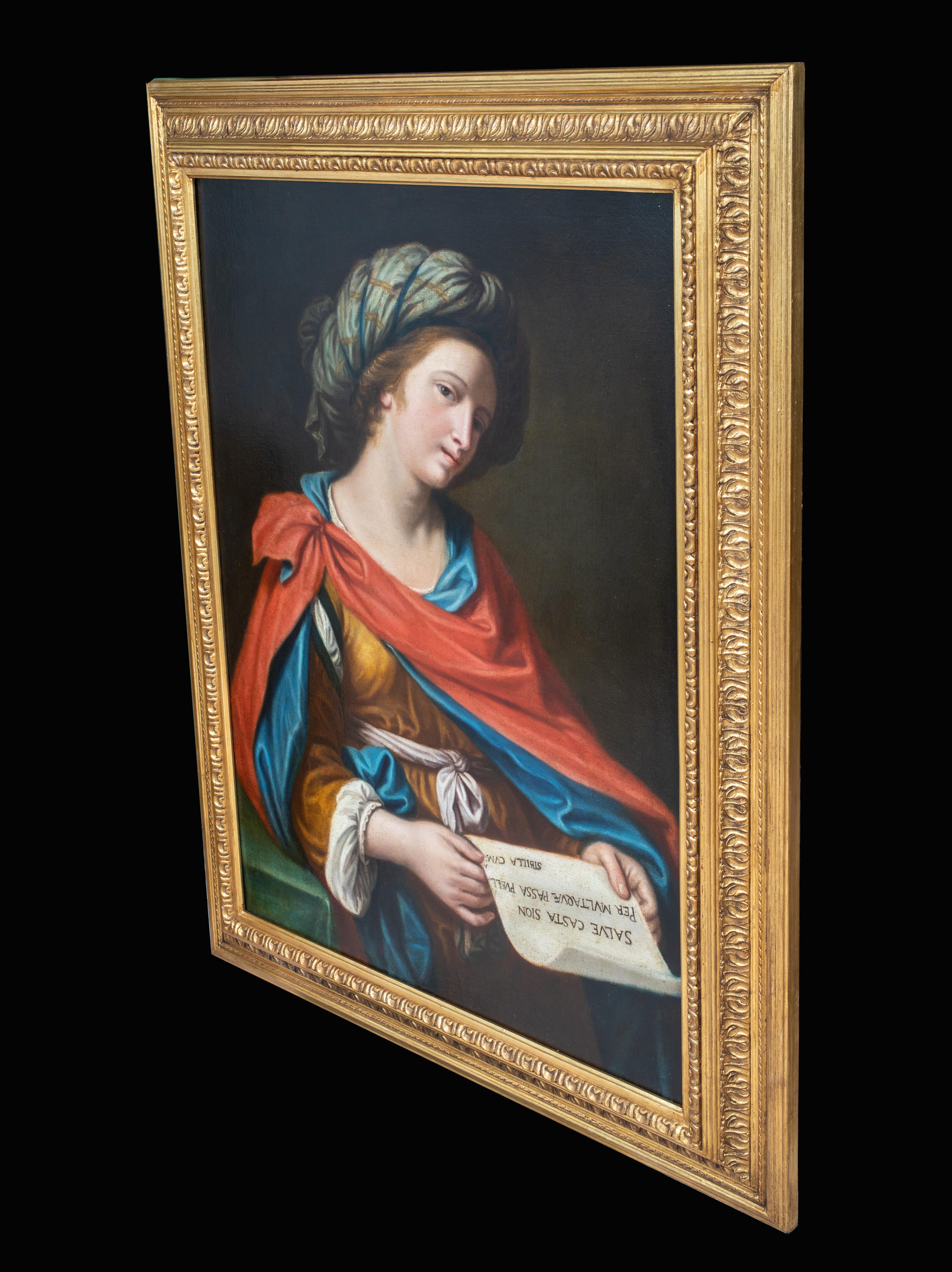 Portrait Of The Persian Sybil, 17th Century   School of GUERCINO (1591-1666) For Sale 5