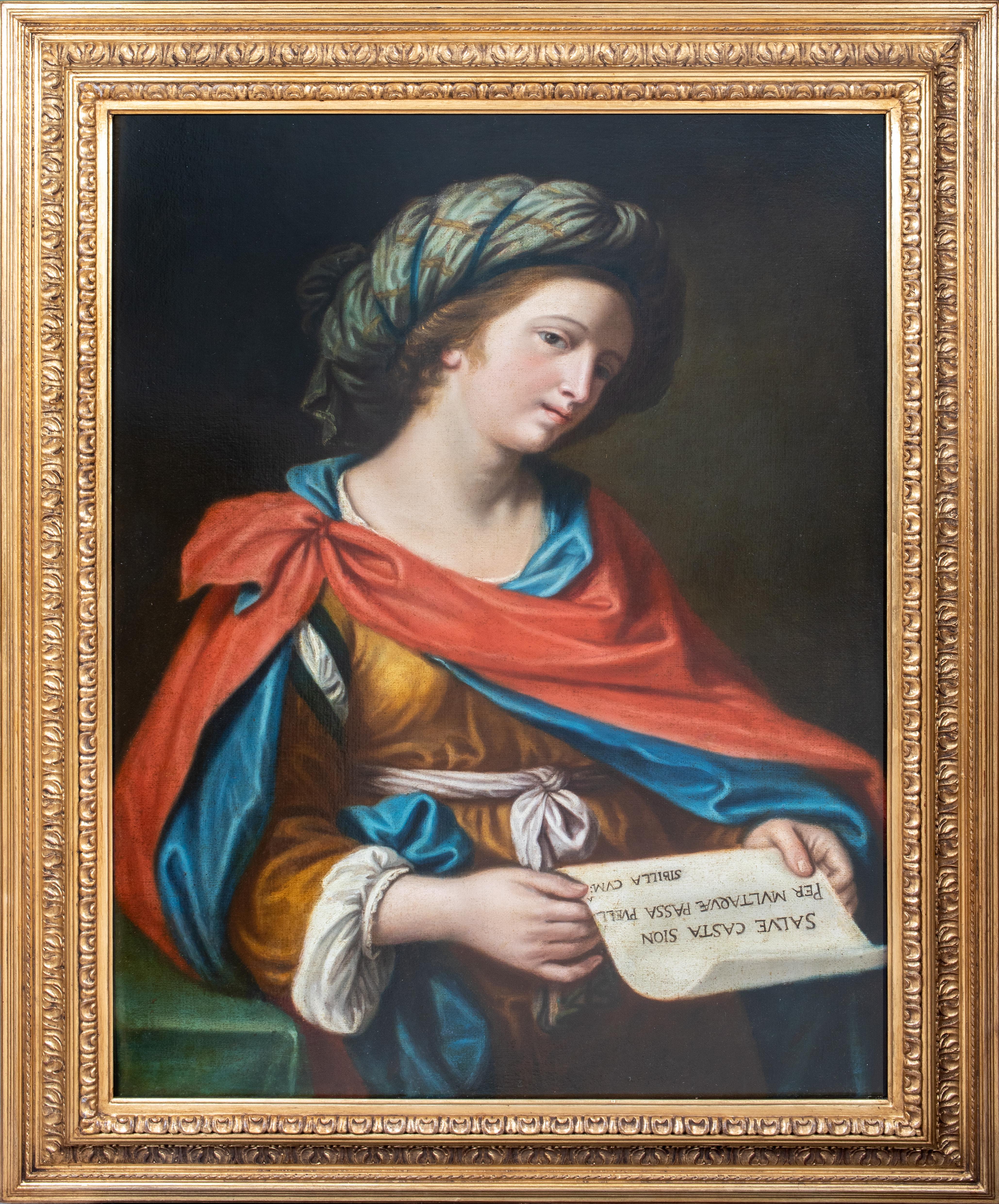 Portrait Painting di Giovanni Francesco Barbieri (Il Guercino) - Ritratto della Sibilla persiana, XVII secolo   Scuola di GUERCINO (1591-1666)