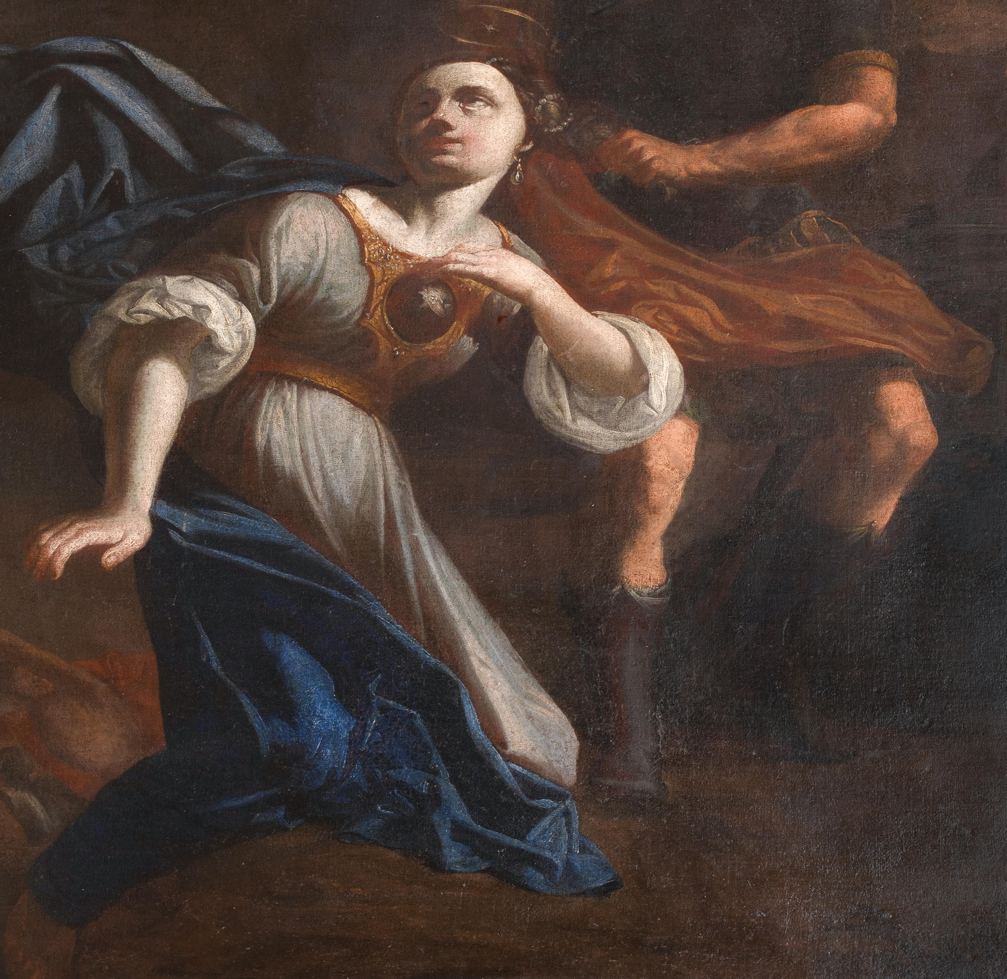 El martirio de Santa Bárbara, siglo XVII  ESCUELA DEL GUERCINO (1581-1666) en venta 2