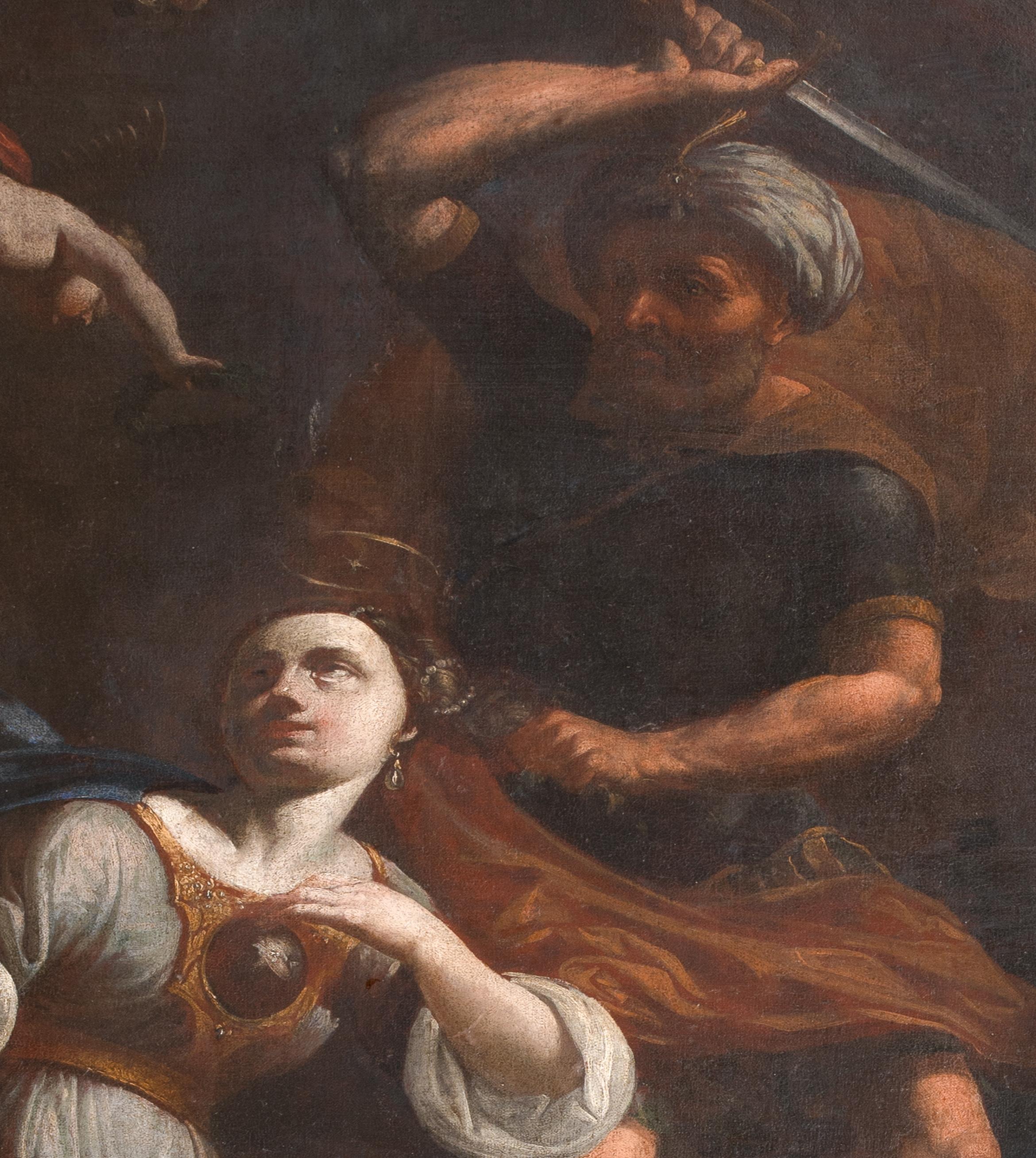 El martirio de Santa Bárbara, siglo XVII  ESCUELA DEL GUERCINO (1581-1666) en venta 5