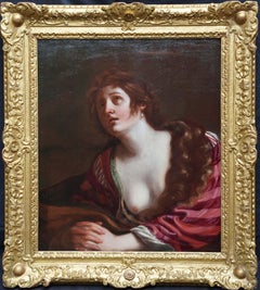 La Penitent Magdalene - Peinture à l'huile italienne de portrait de maître antique baroque