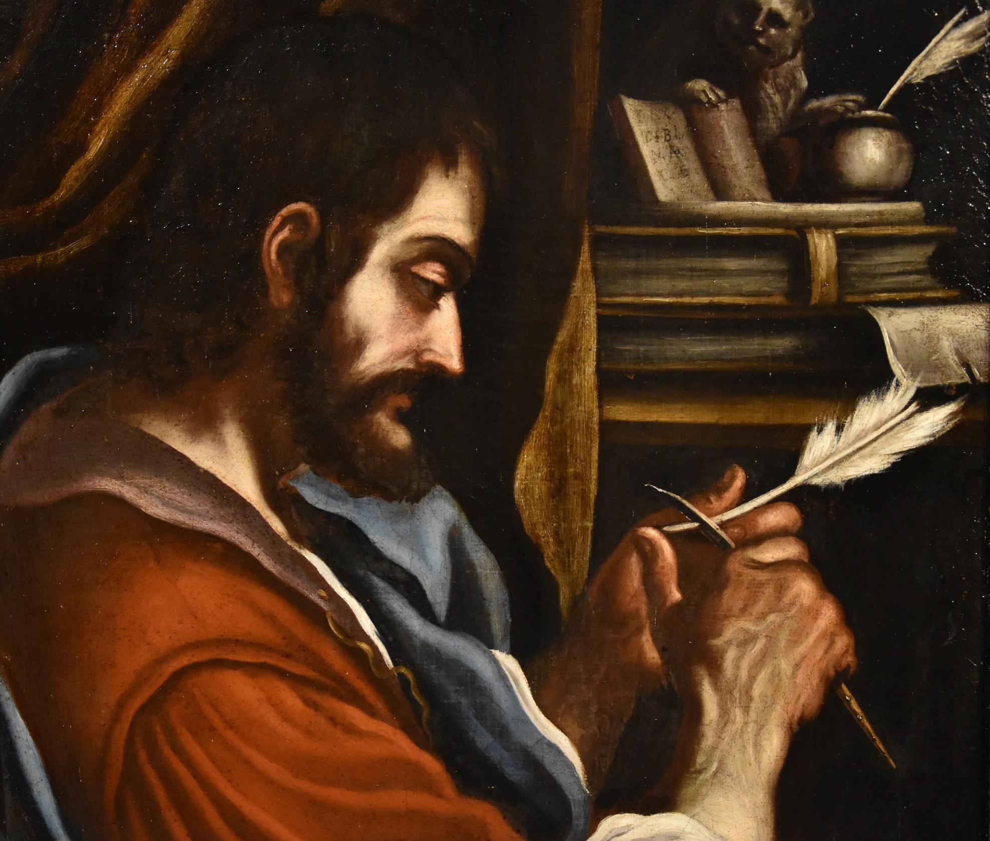 Saint Mark Evangelist Guercino Paint Oil on canvas Old master 17th Century Italy For Sale 1