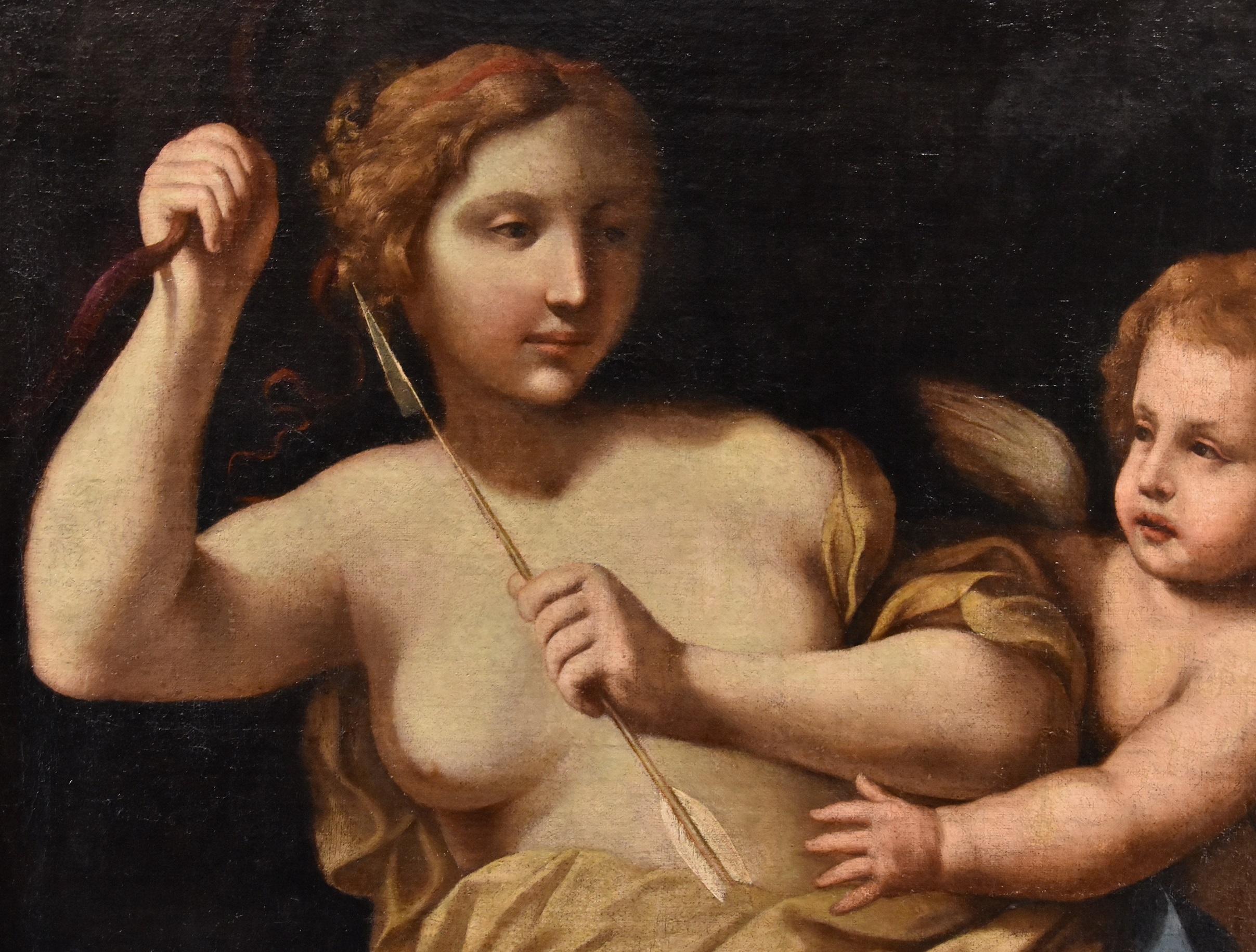 Giovanni Francesco Barbieri, il Guercino (Cento 1591 - Bologna 1666), bottega
Attribuibile a, Benedetto Gennari (Cento, 1633 - Bologna, 1715)

Venere che disarma l'Amore

olio su tela
72 x 96 cm. - In cornice 89 x 112 cm.

Il soggetto della nostra