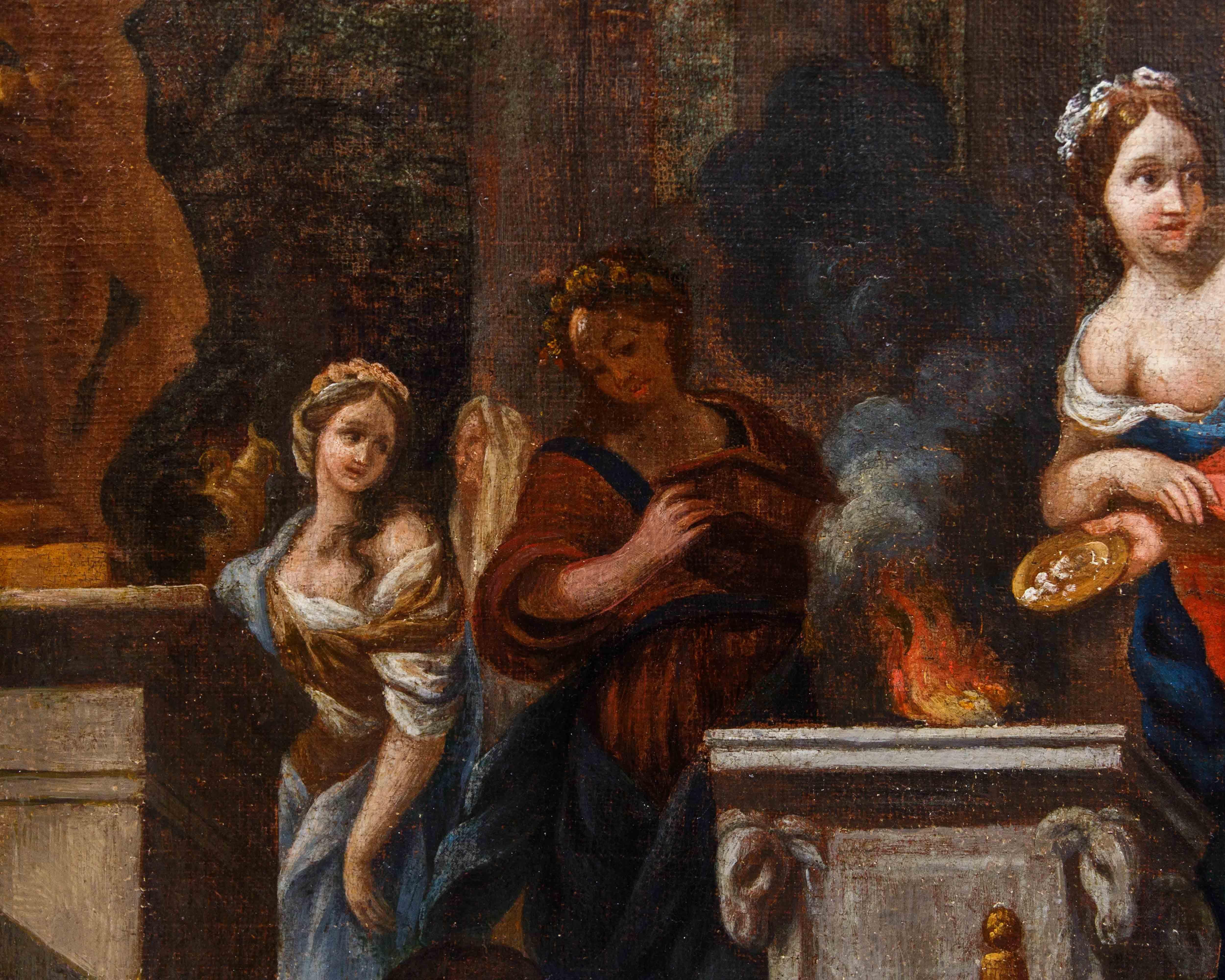XVII secolo,   Bottega di Giovanni Francesco Romanelli, L’idolatria di Salomone im Angebot 1