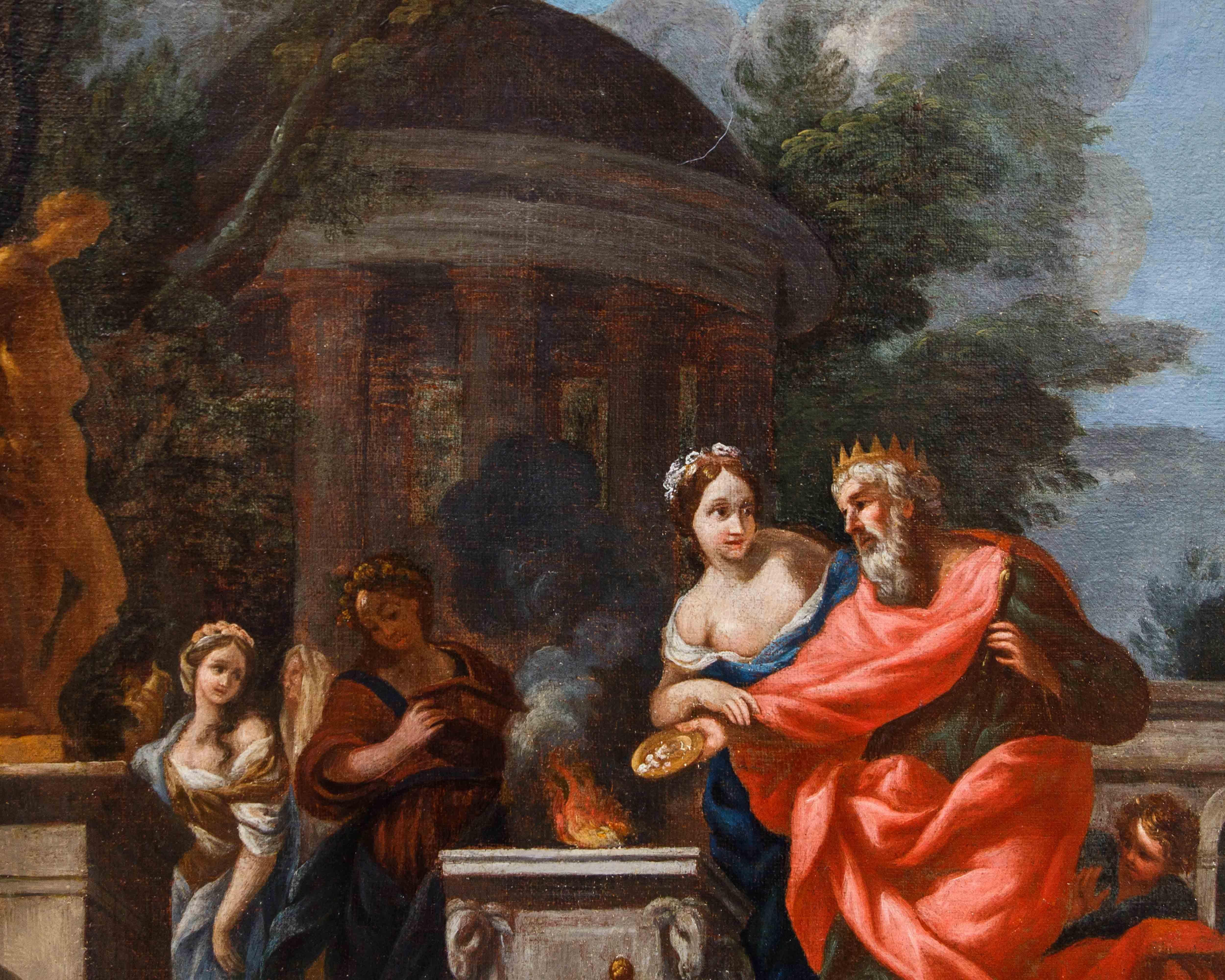 XVII secolo,   Bottega di Giovanni Francesco Romanelli, L’idolatria di Salomone im Angebot 4