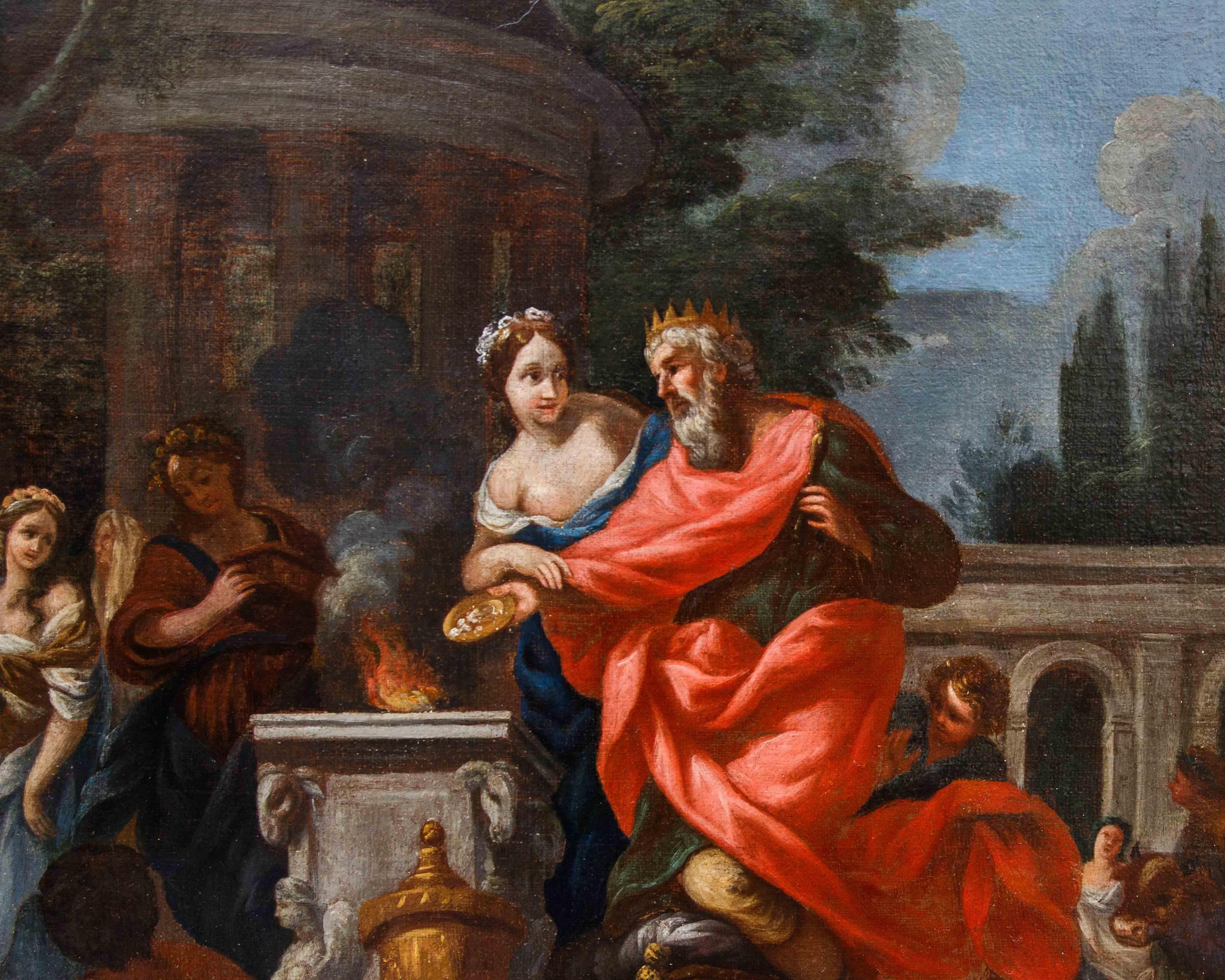 XVII secolo,   Bottega di Giovanni Francesco Romanelli, L’idolatria di Salomone im Angebot 5