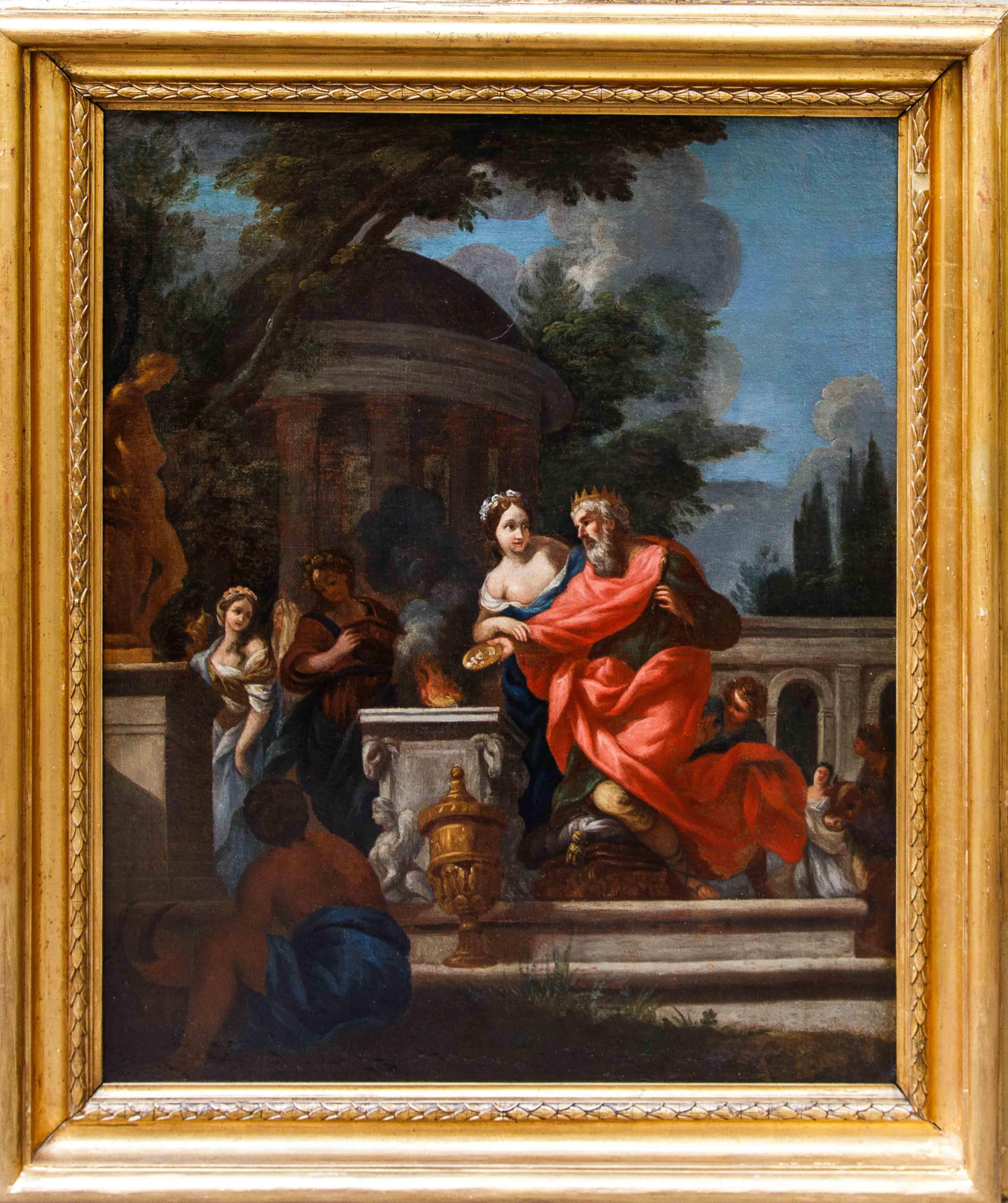XVII secolo,   Bottega di Giovanni Francesco Romanelli, L’idolatria di Salomone