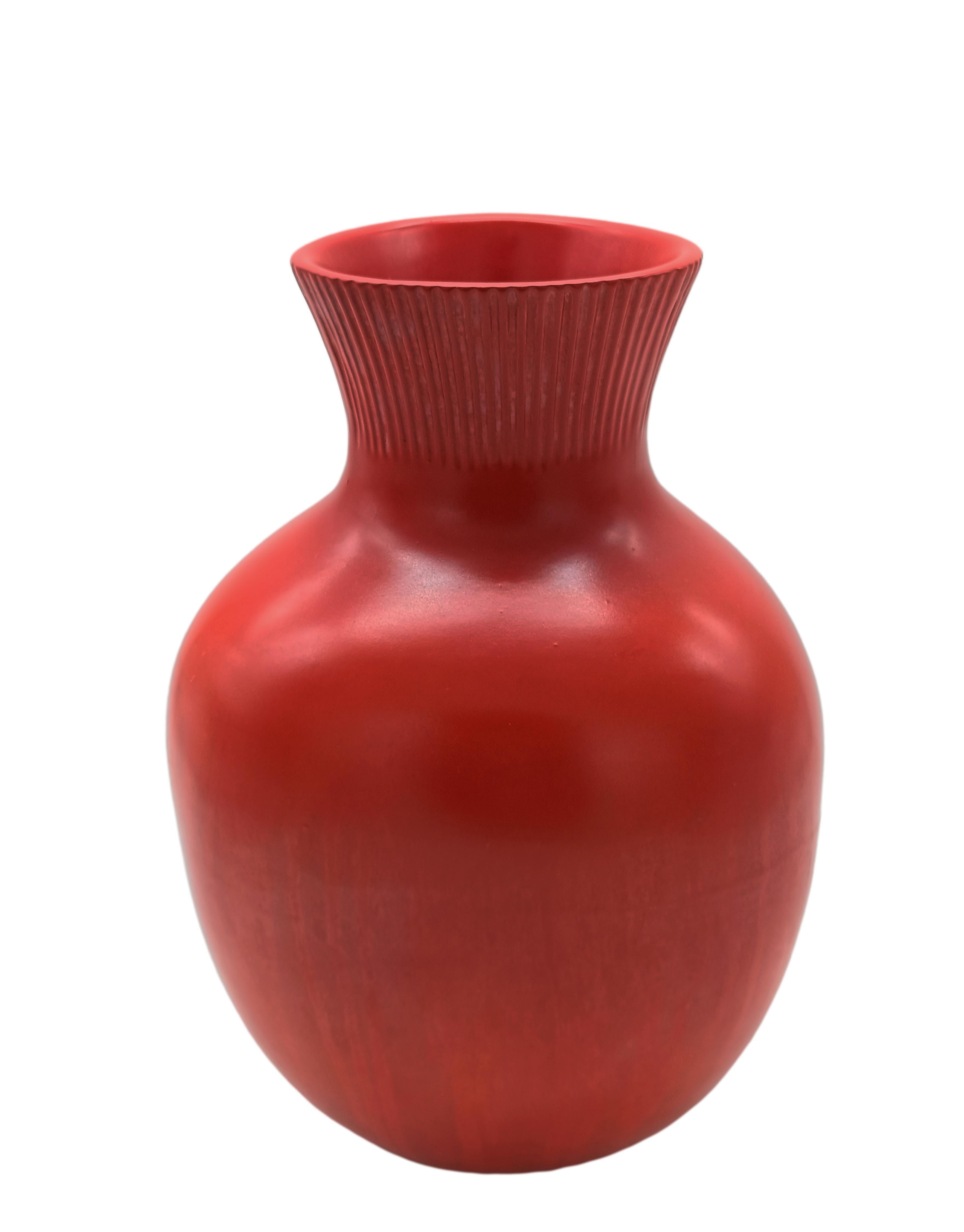 Giovanni Gariboldi for Richard Ginori - San Cristoforo Ceramic Vase, Italy 1930s In Good Condition For Sale In Naples, IT