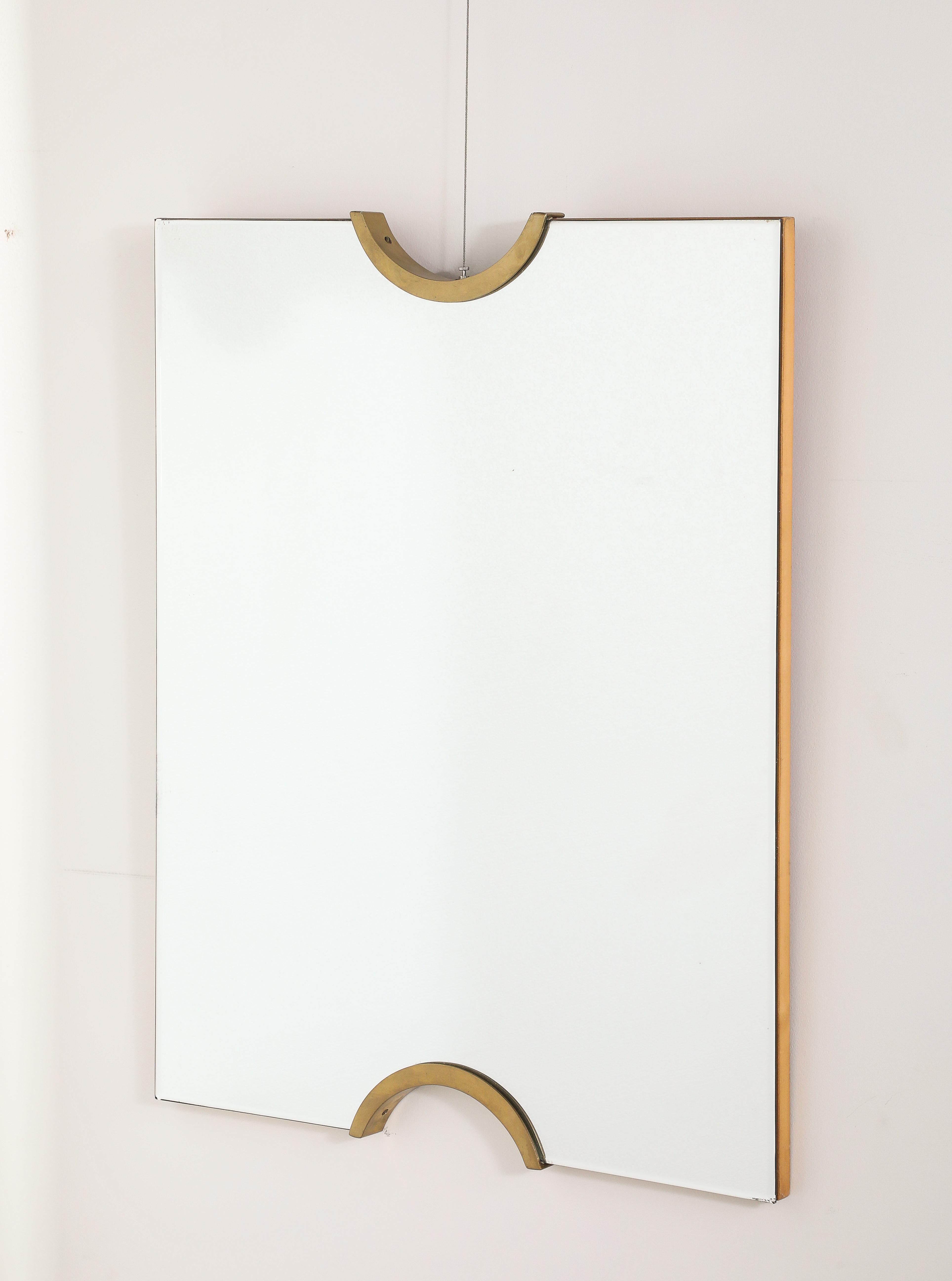 Giovanni Gariboldi Paar Wandspiegel aus Glas und Vergoldung, Italien, um 1950 im Angebot 3