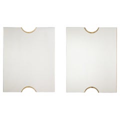 Giovanni Gariboldi Pair of Glass and Gilt Wall Mirrors, Italy, circa 1950
s