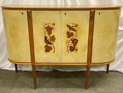 Giovanni Gariboldi Parchment Bar Cabinet, Sideboard, Paolo Buffa, Italian