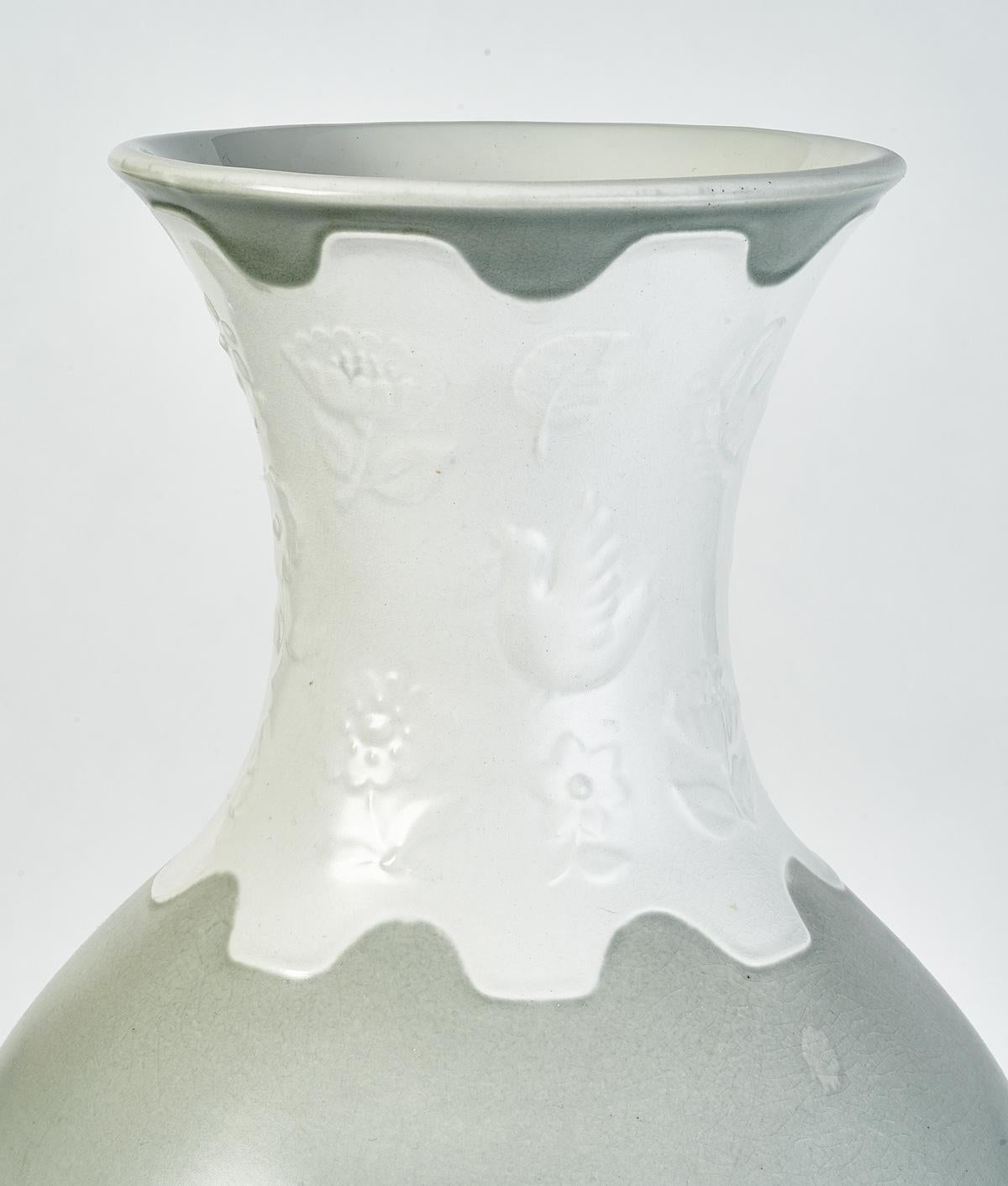 Ceramic Giovanni Gariboldi Tall Vase, Italy 1940's For Sale