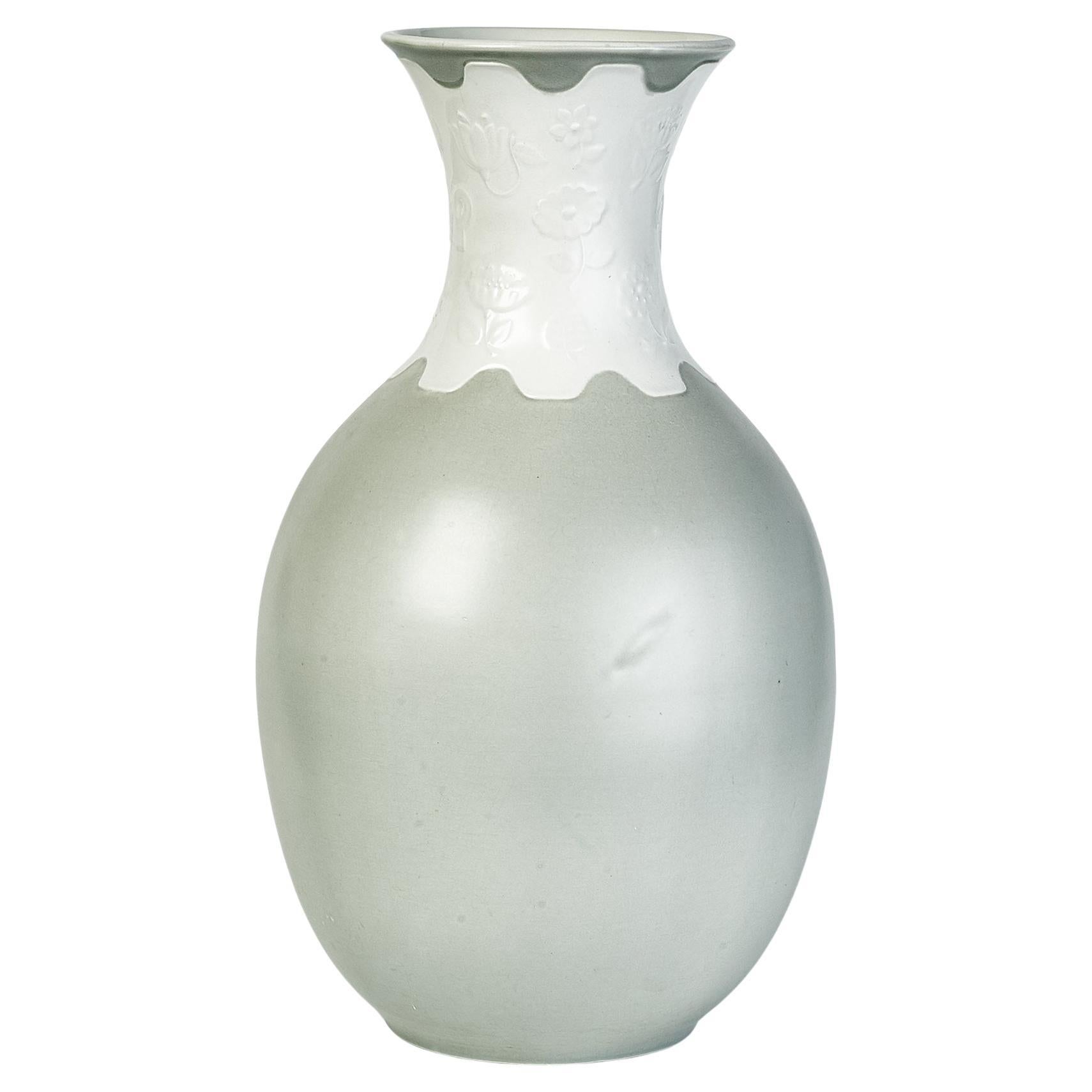 Giovanni Gariboldi Tall Vase, Italy 1940's For Sale