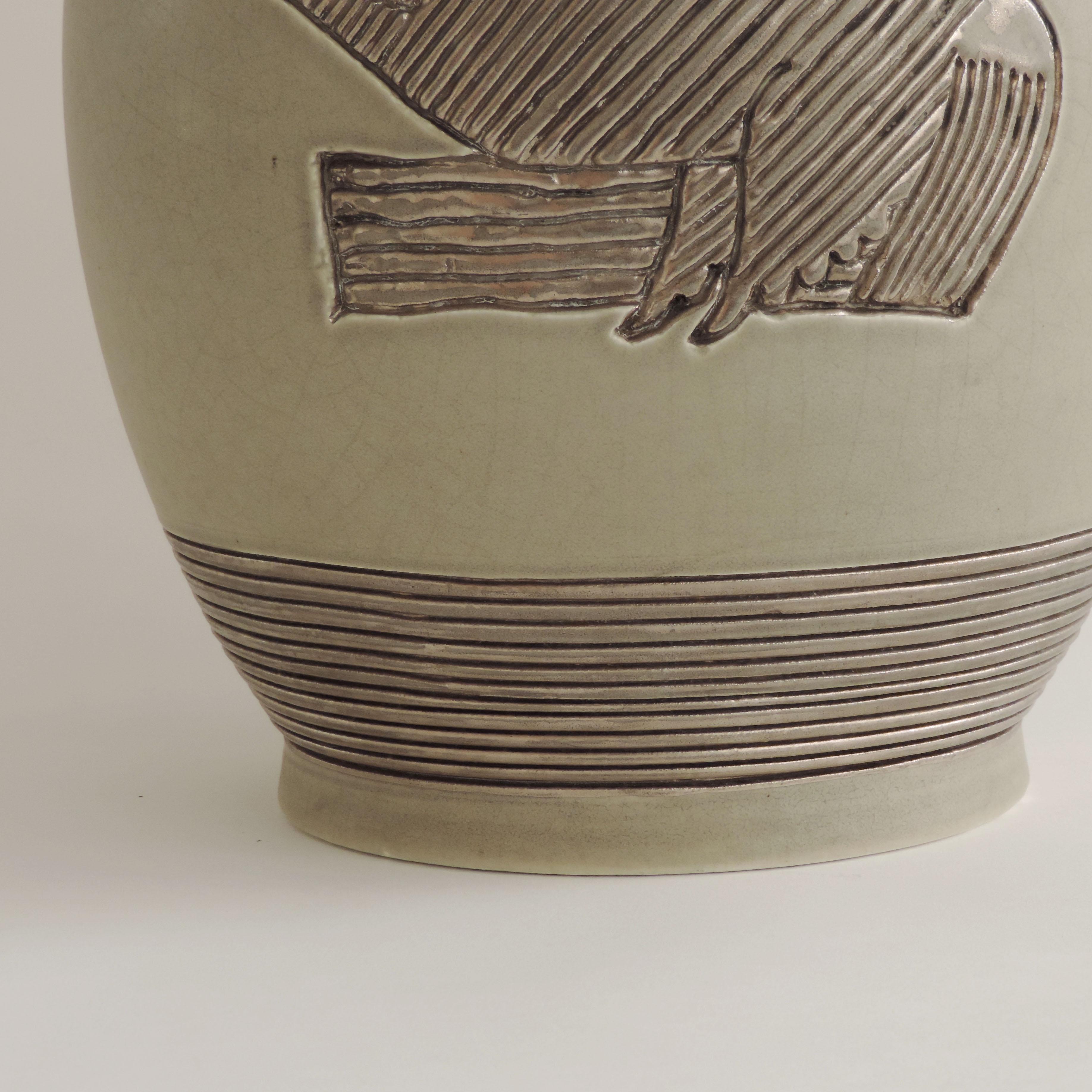 Ceramic Giovanni Gariboldi Vase for Richard Ginori, Milano, Italy, 1930s For Sale