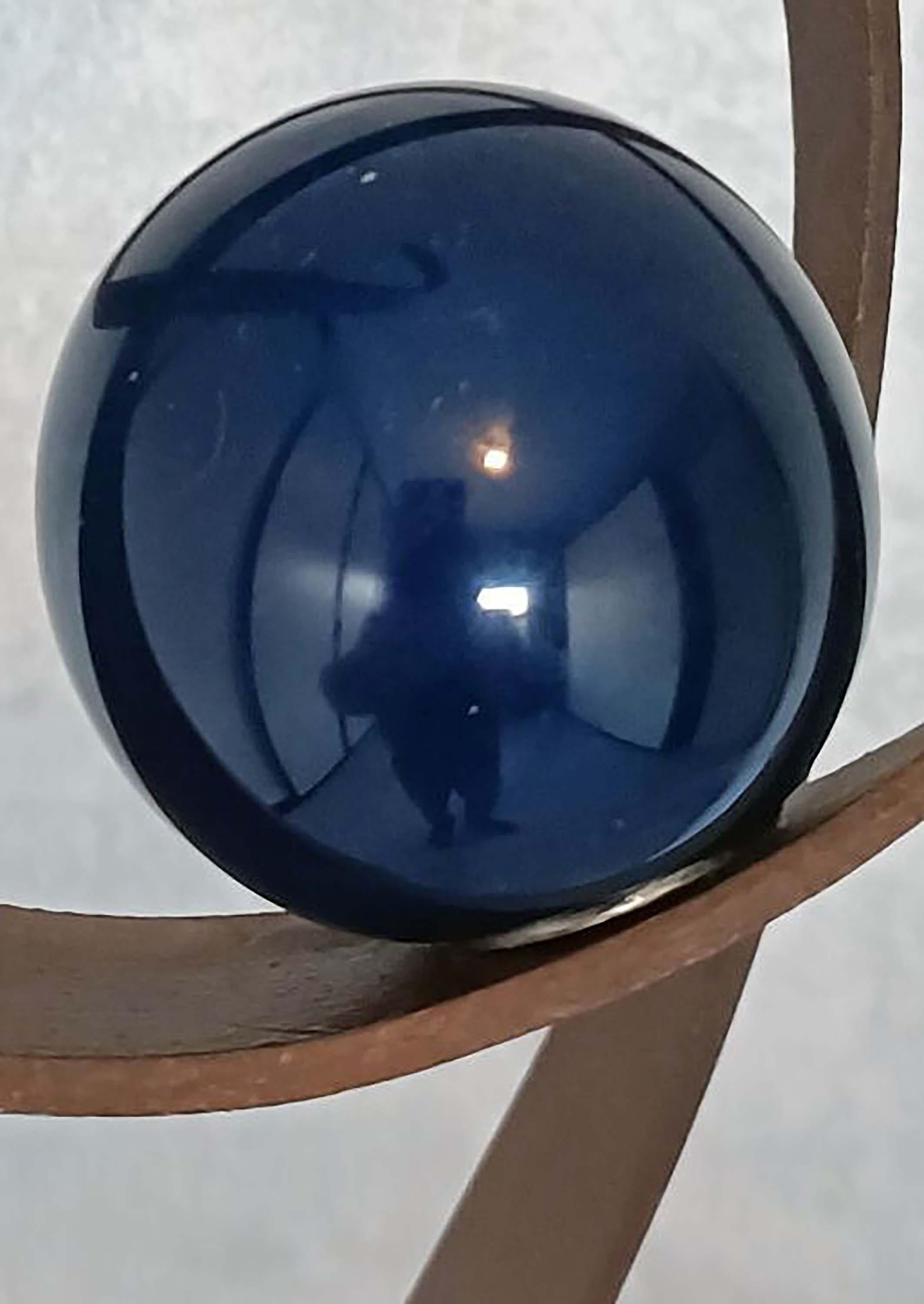 105-Noeud et boule cristal bleue - Giovanni Gelmi - scultura contemporanea Steele in vendita 6