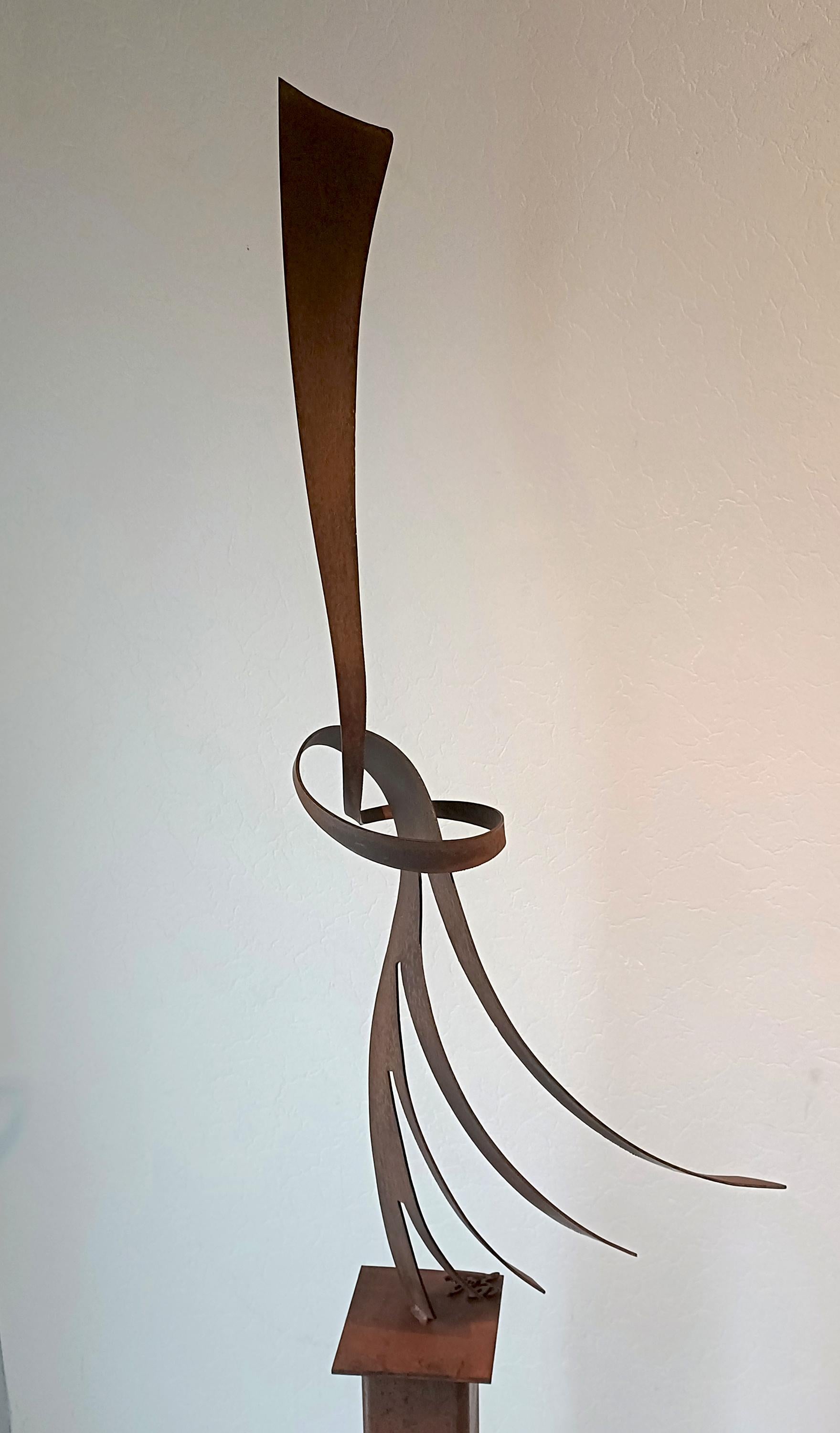 41-Eclosion - Giovanni Gelmi - scultura contemporanea patinata in acciaio corten in vendita 1