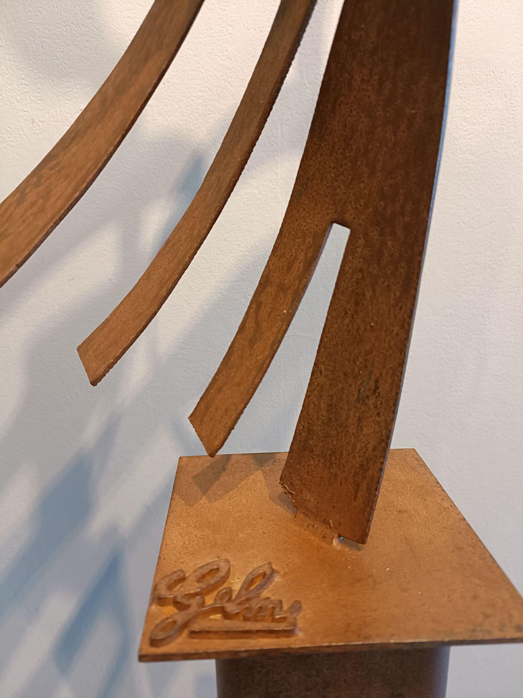 41-Eclosion - Giovanni Gelmi - scultura contemporanea patinata in acciaio corten in vendita 5