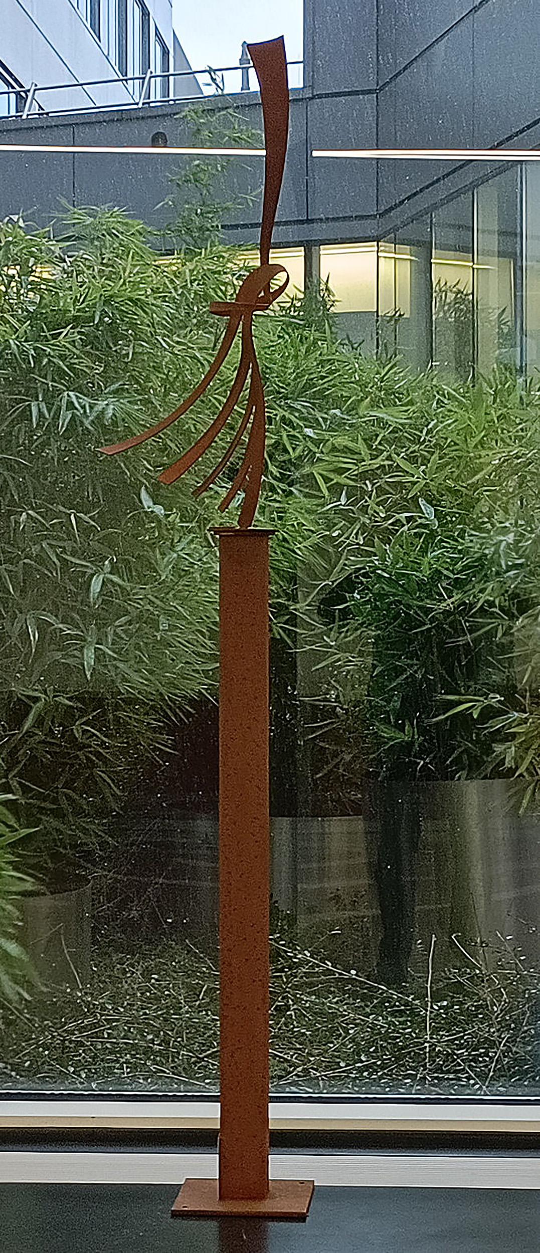 41-Eclosion - Giovanni Gelmi - scultura contemporanea patinata in acciaio corten in vendita 6