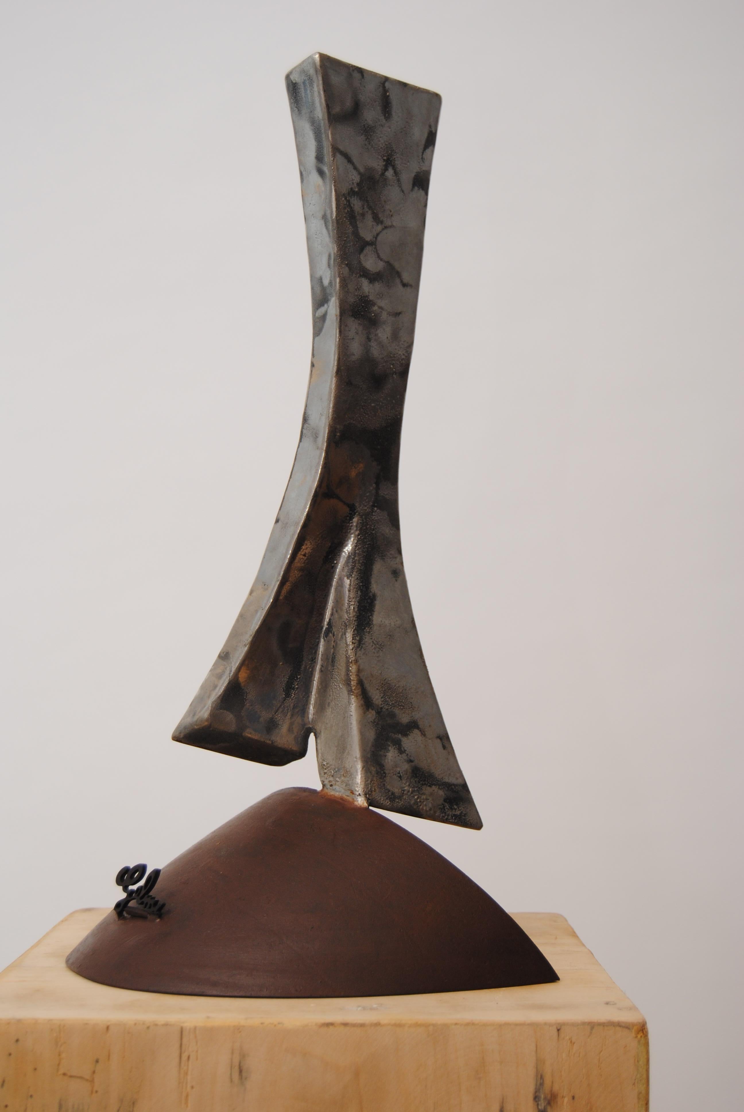61-Marcheur - Giovanni Gelmi - contemporary patinated Steel Corten sculpture For Sale 5