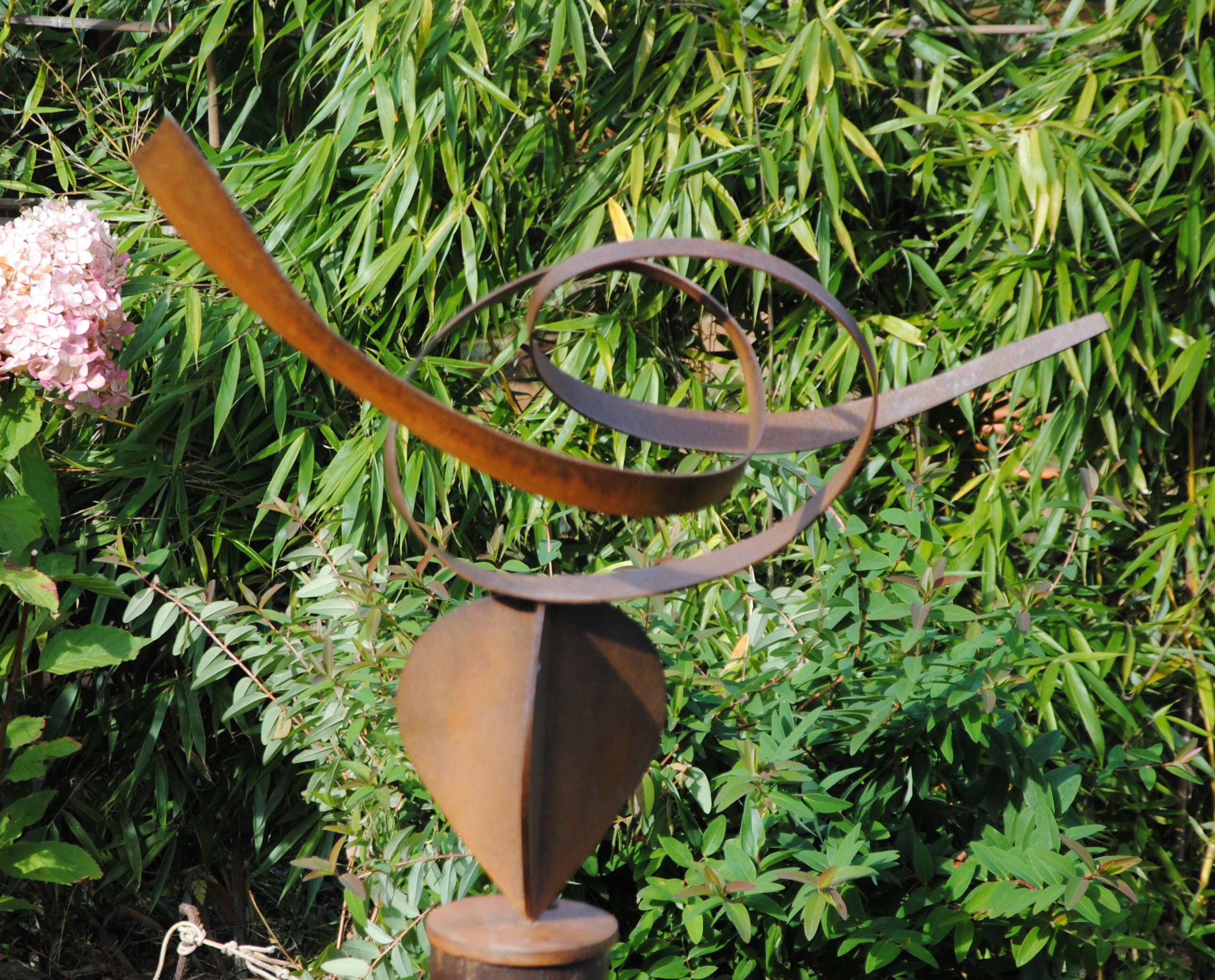 9-Envol - Giovanni Gelmi - contemporary patinated Steel Corten sculpture For Sale 2