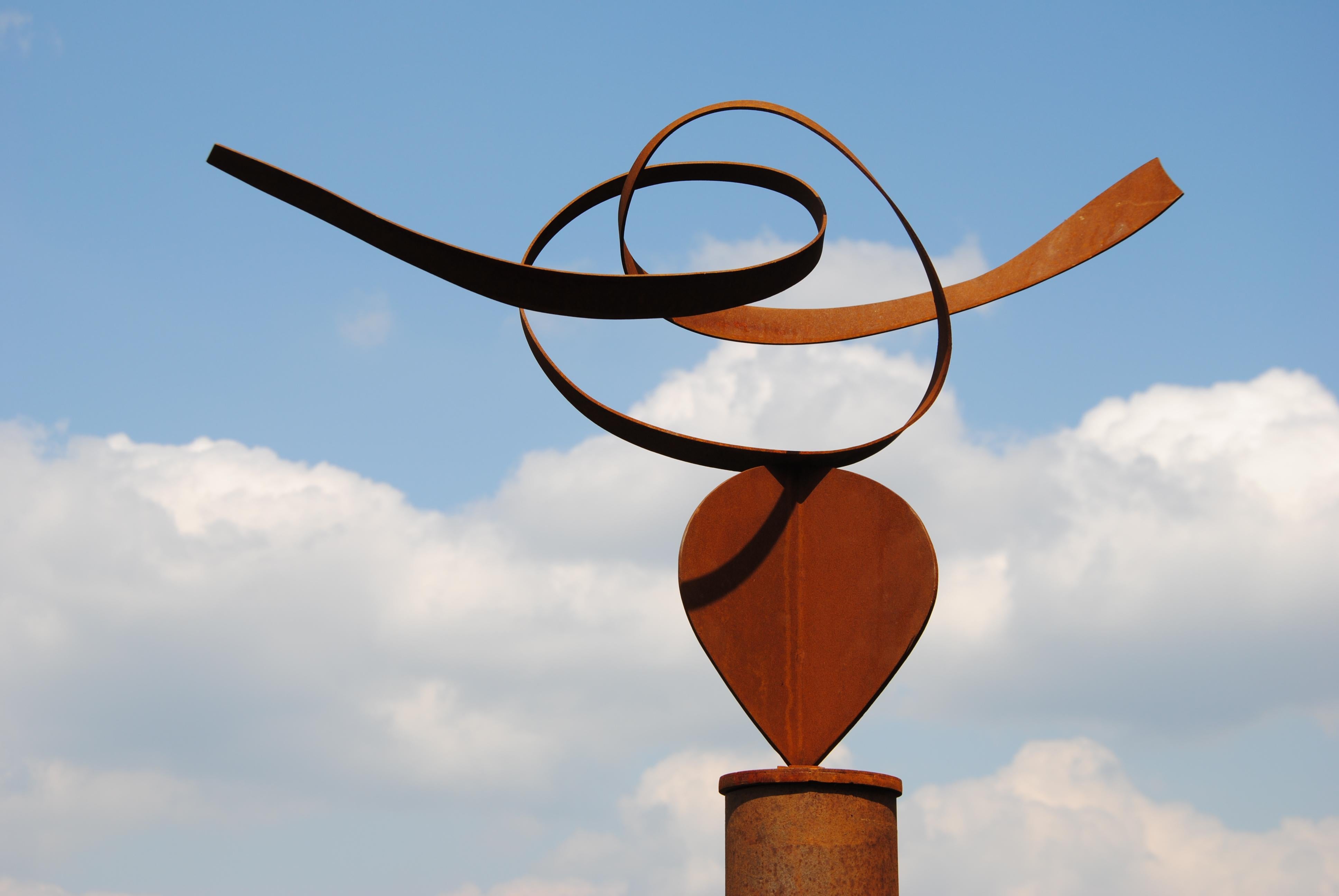 9-Envol - Giovanni Gelmi - contemporary patinated Steel Corten sculpture For Sale 4