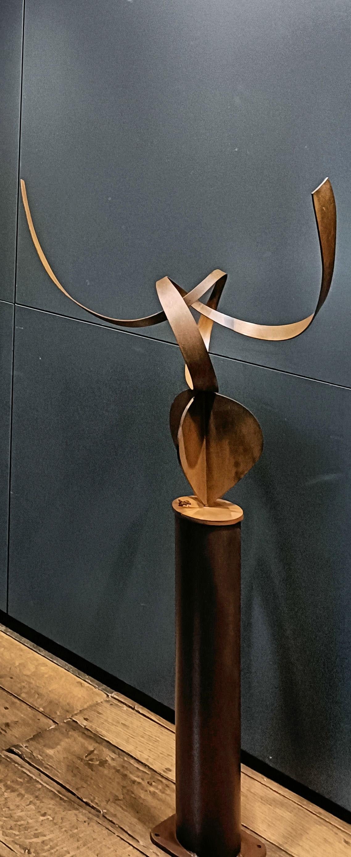 9-Envol - Giovanni Gelmi - contemporary patinated Steel Corten sculpture For Sale 6