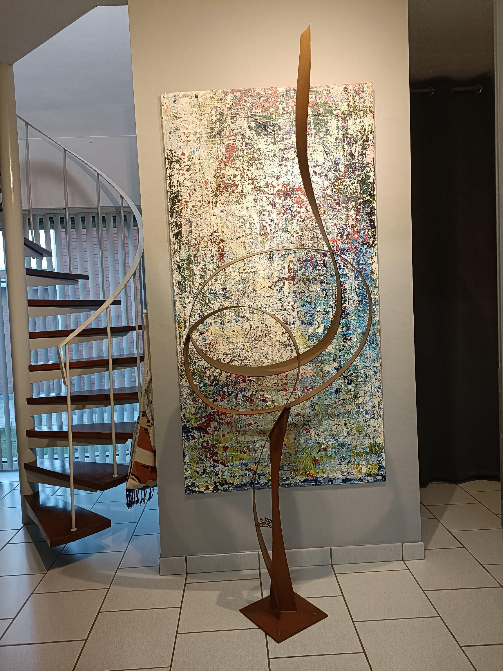 Sculpture 8 - Giovanni Gelmi - sculpture contemporaine en acier pour l'extérieur et l'intérieur en vente 1