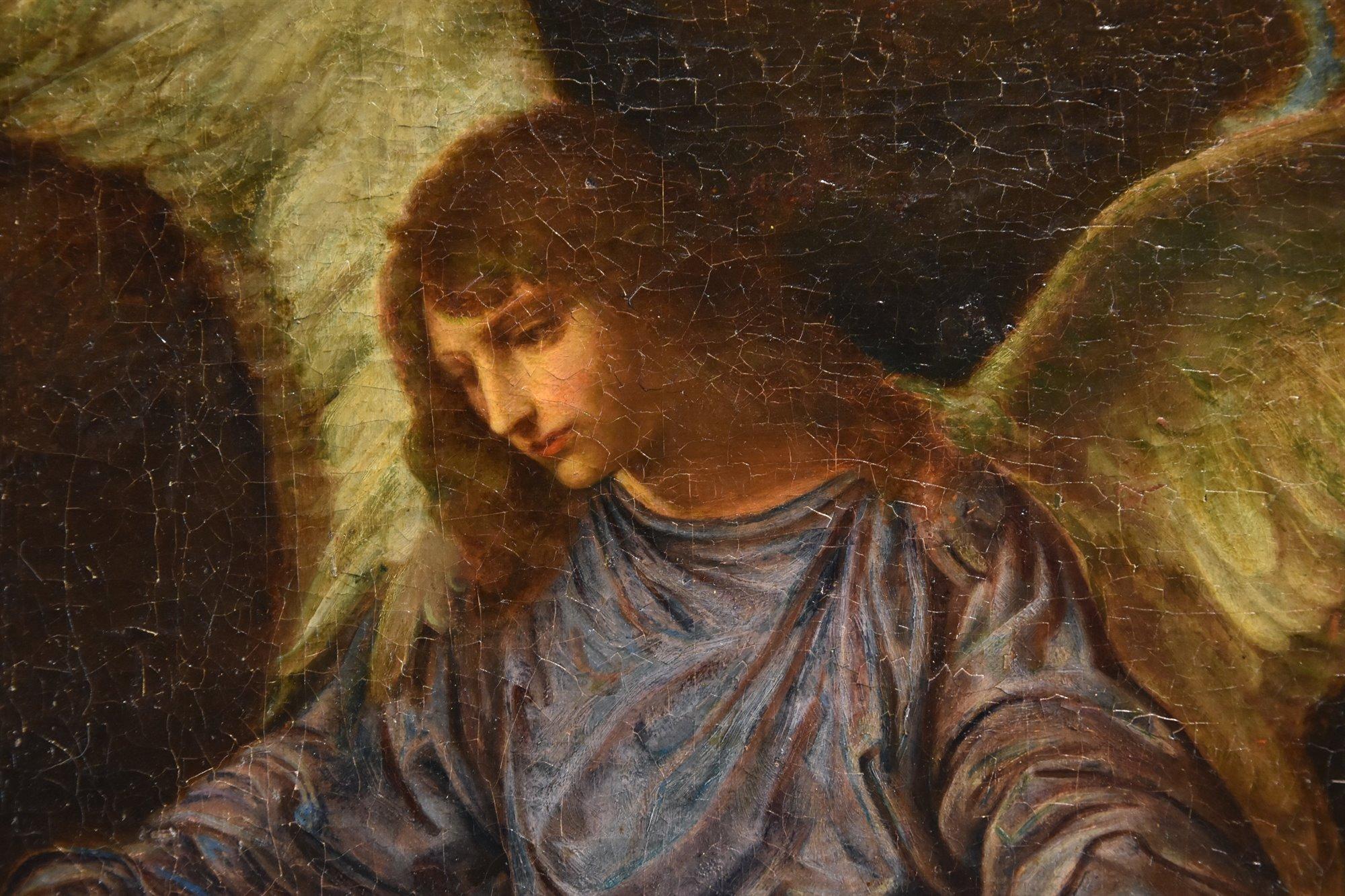 Toby Angel Savoldo Religiöse Gemälde, Öl auf Leinwand, Alter Meister, 17./18. Jahrhundert im Angebot 5