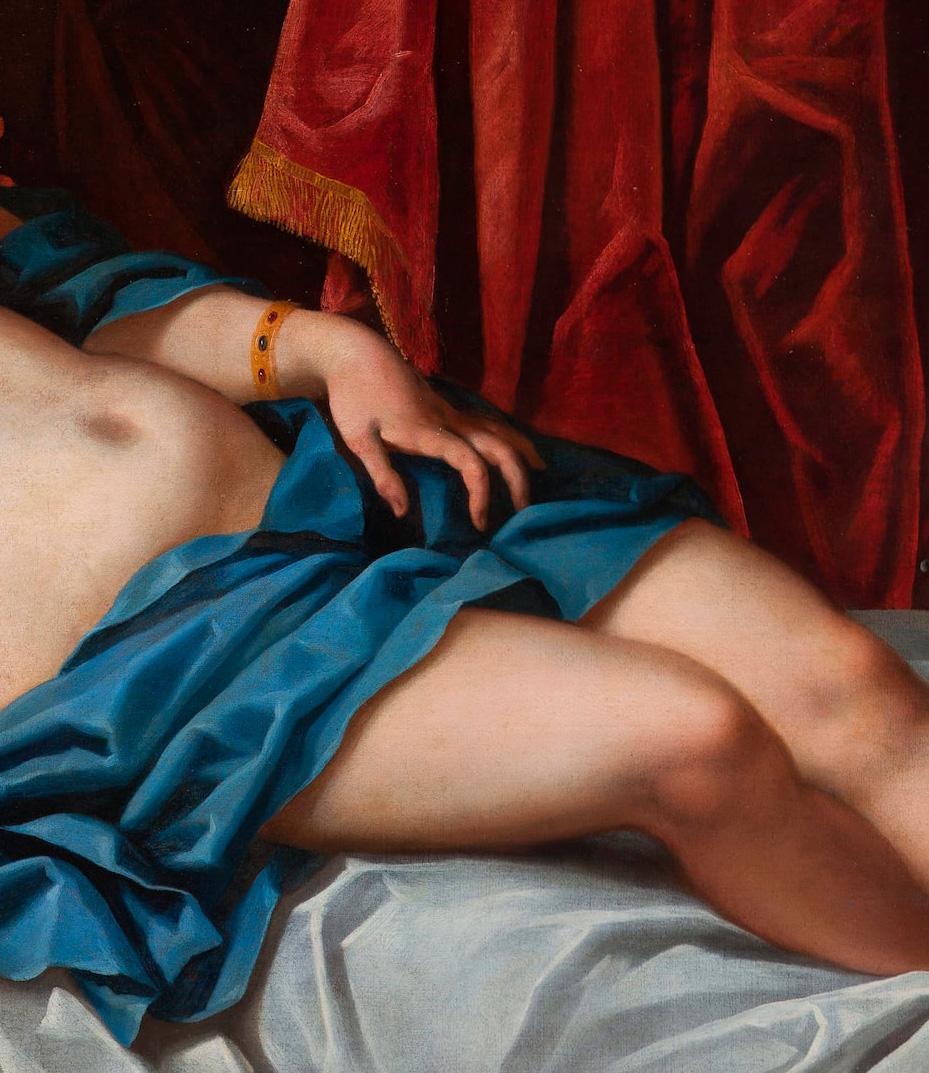 Giovanni Giacomo Sementi (Bologne, Italie, 1580 - Rome, Italie, 1636) - Pier Francesco Cittadini (Milan, Italie, 1616 - Bologne, Italie, 1681)
Dana
Huile sur toile, sans cadre 119 x 179  cm, avec cadre 140 x 200 x 12 cm, poids 35 kg

L'expertise du