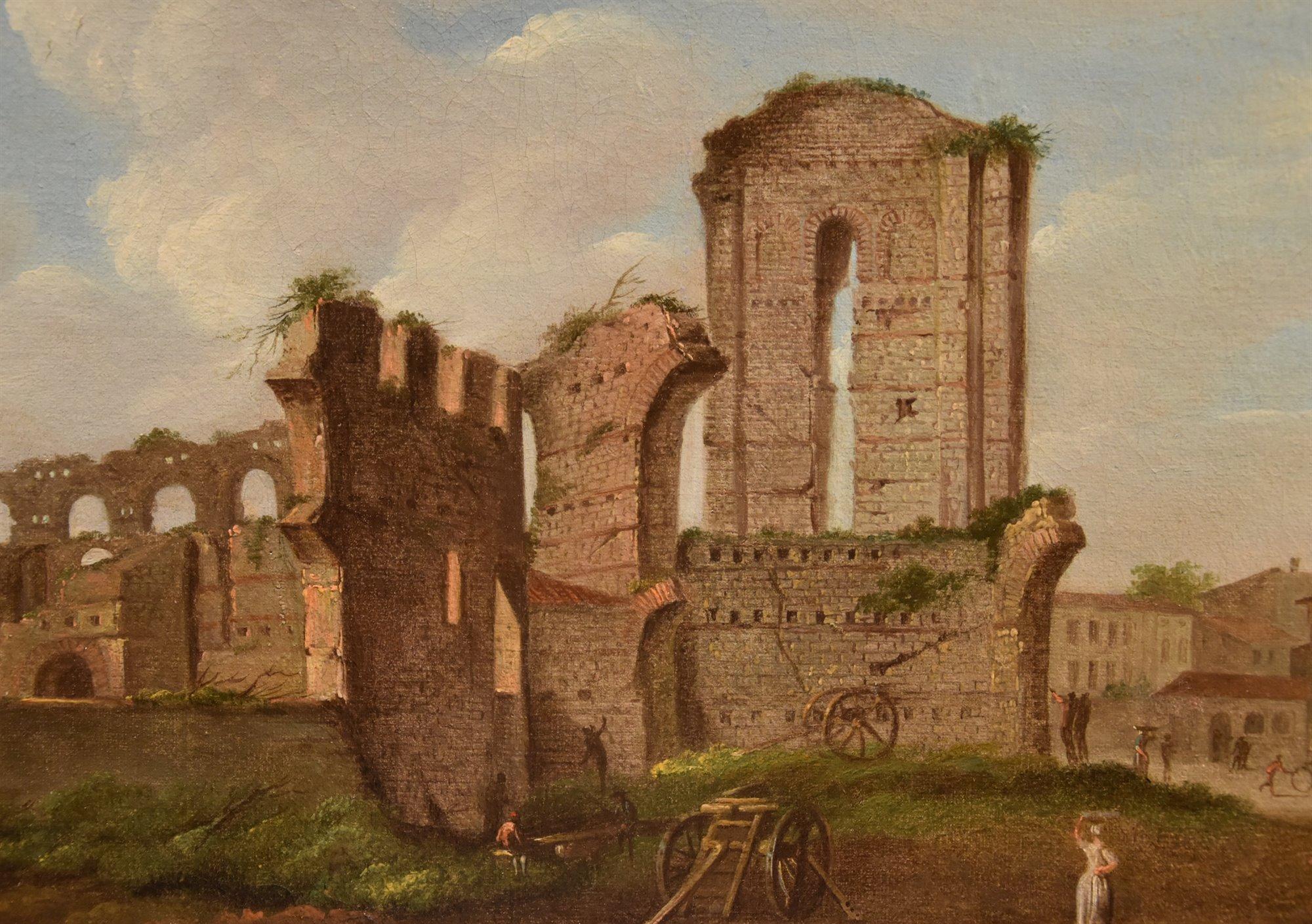 Ansicht Roman Forum Van Lint Landschaft 18. Jahrhundert Gemälde Öl auf Leinwand Alter Meister im Angebot 6