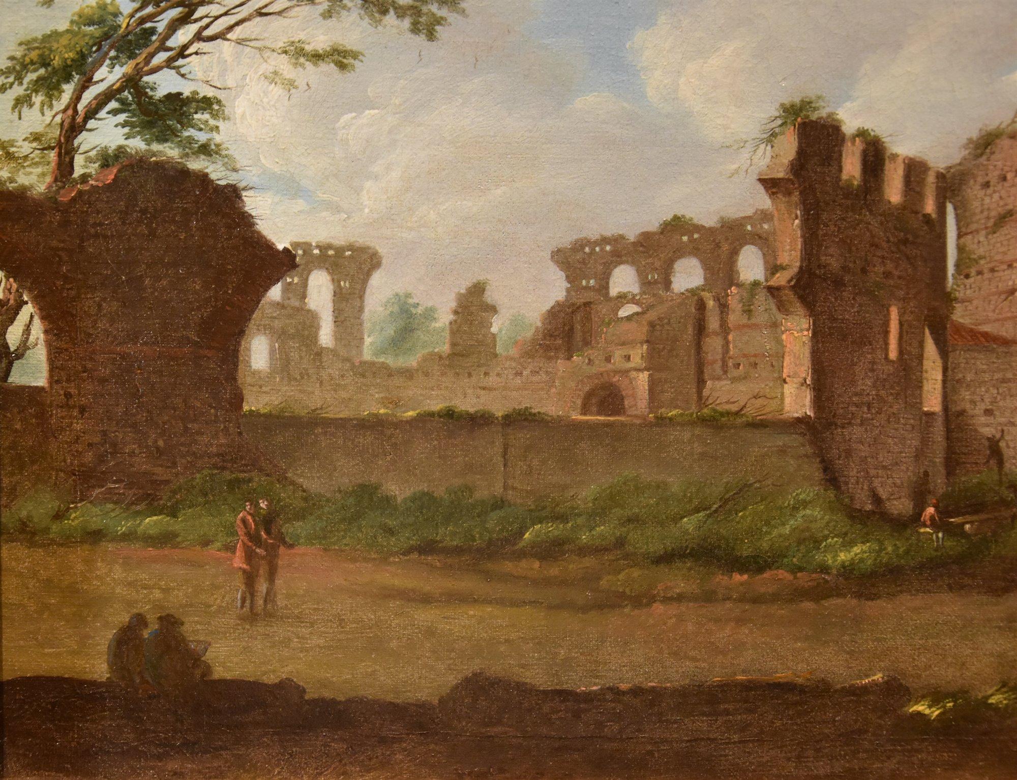 Ansicht Roman Forum Van Lint Landschaft 18. Jahrhundert Gemälde Öl auf Leinwand Alter Meister im Angebot 7