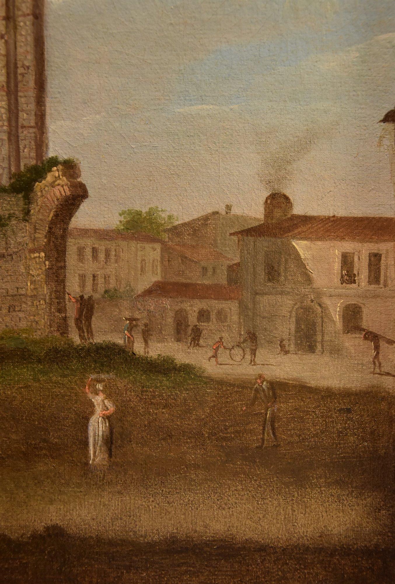 Ansicht Roman Forum Van Lint Landschaft 18. Jahrhundert Gemälde Öl auf Leinwand Alter Meister im Angebot 2