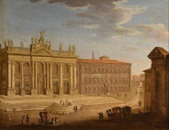 View Rome St John Van Lint Landscape 18th Century Paint Oil on canvas Old master