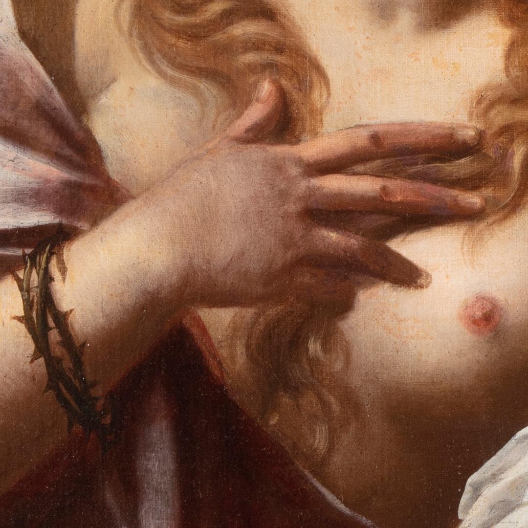 Giovanni Girolamo Bonesi Mary Magdalene, Ölgemälde auf Leinwand, 17.-18. Jahrhundert im Angebot 4