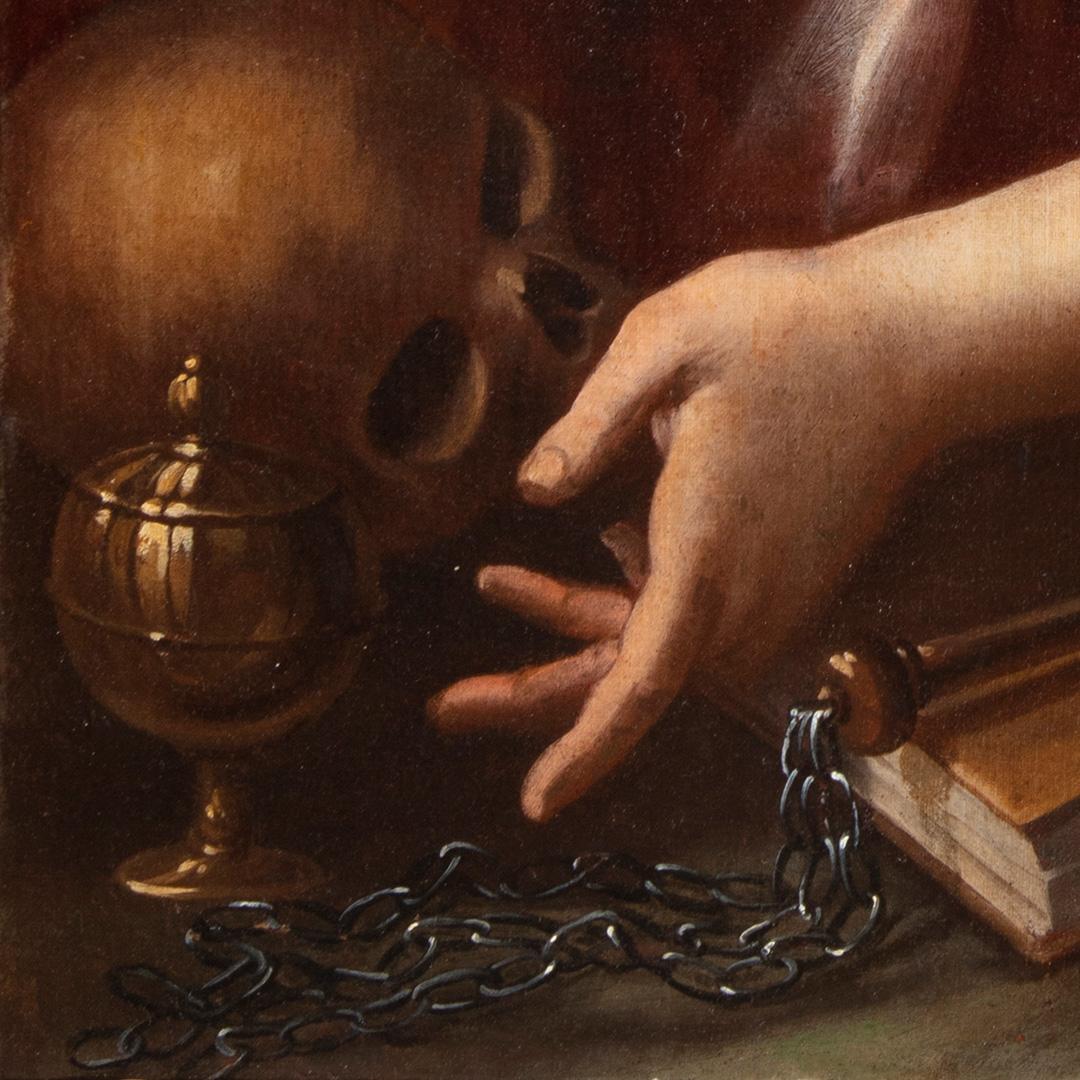 Giovanni Girolamo Bonesi Mary Magdalene, Ölgemälde auf Leinwand, 17.-18. Jahrhundert im Angebot 5