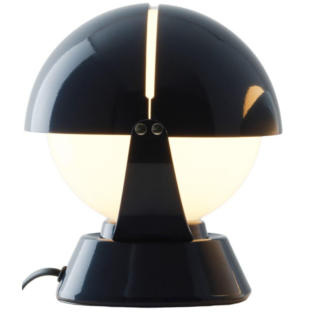 Painted Giovanni Gorgoni 'Buonanotte' Metal & Acrylic Table Lamp in Blue for Stilnovo For Sale
