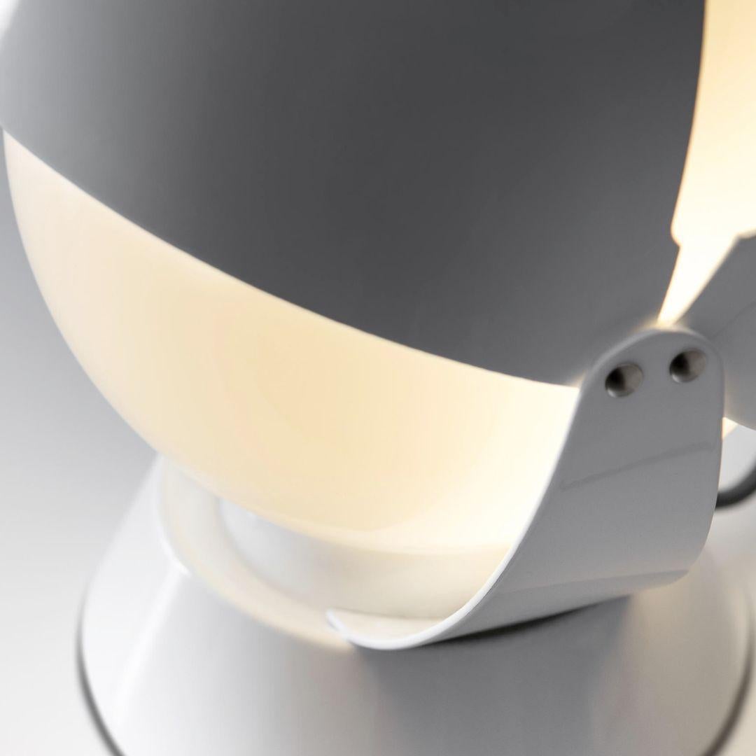Italian Giovanni Gorgoni 'Buonanotte' Metal & Acrylic Table Lamp in White for Stilnovo For Sale