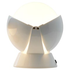 Lampada da tavolo in metallo e acrilico 'Buonanotte' di Giovanni Gorgoni in bianco per Stilnovo