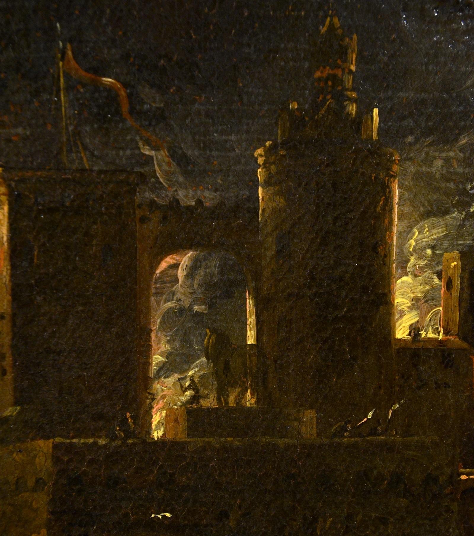 Nocturnal Landscape Troy Grevenbroeck Paint Oil on canvas Old master 17th Centur 9