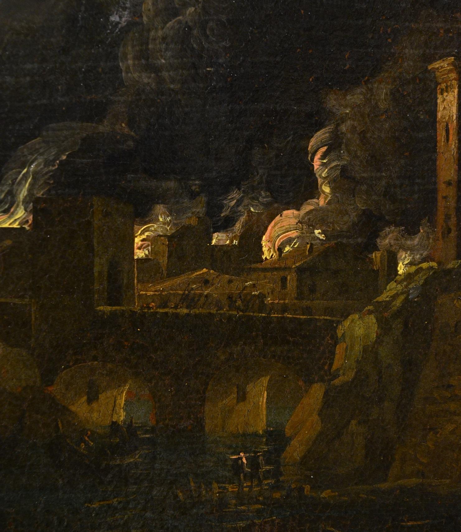Nocturnal Landscape Troy Grevenbroeck Paint Oil on canvas Old master 17th Centur 5