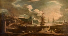 Port See Landscape Grevenbroeck peint à l'huile sur toile 17ème siècle