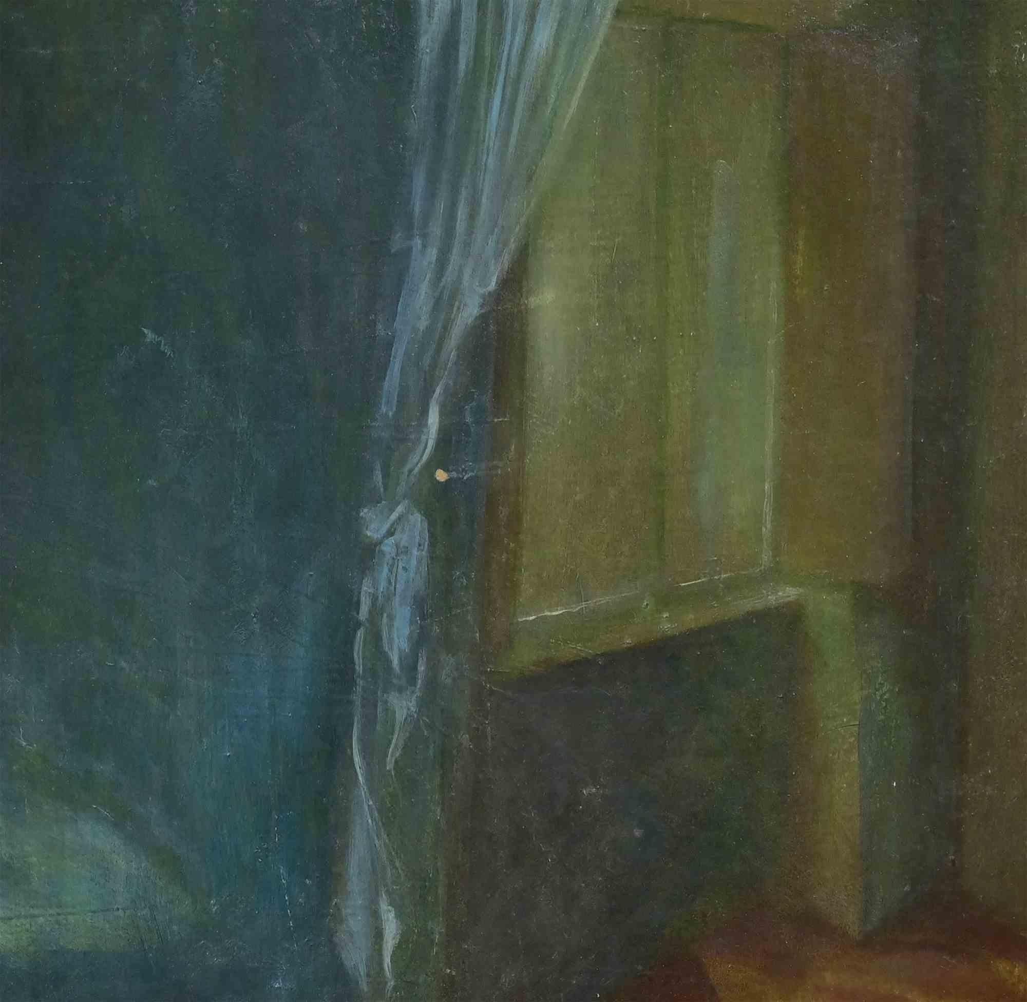 Innenraum - Gemälde von Giovanni Gromo - 1980er Jahre im Angebot 2